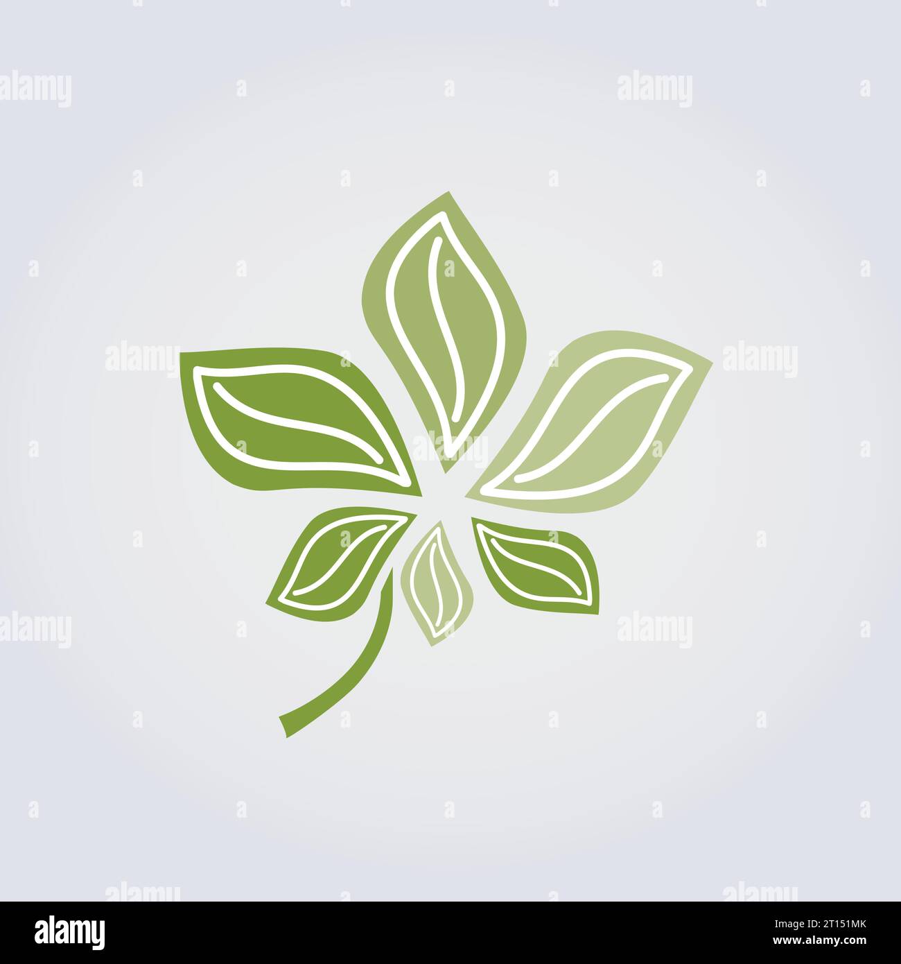 Icône nature, Paysage, feuillage, feuilles et gouttes d'eau Design Bleu couleurs vertes pour la conception de logo Green Business Jardinage Illustration de Vecteur