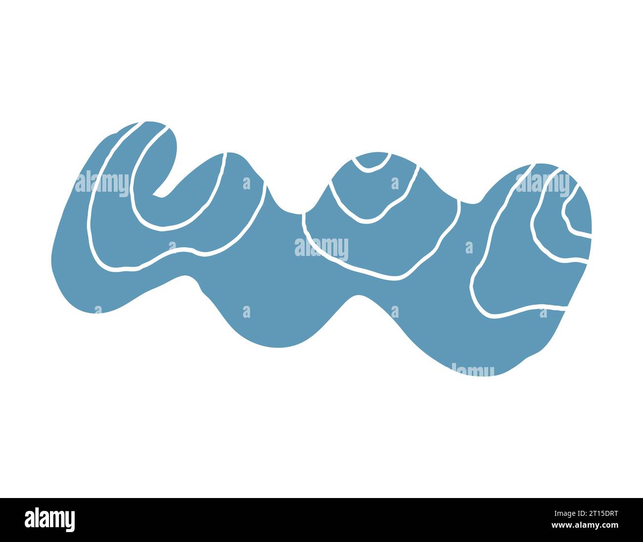 Naïf ludique formes abstraites fond. Chiffres contemporains brutaux motifs de vagues ovales circulaires. Affiche géométrique dans un style brutaliste rétro tendance. SWIS Illustration de Vecteur