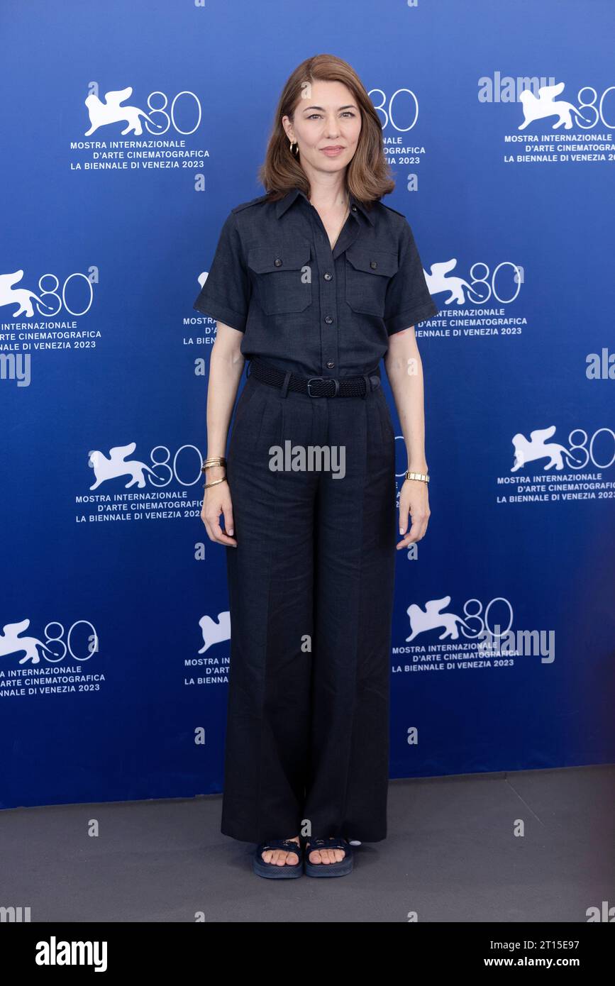 VENISE, ITALIE - SEPTEMBRE 04 : la réalisatrice Sofia Coppola assiste à l'appel photo pour le film "Priscilla" au 80e Festival International du film de Venise Banque D'Images