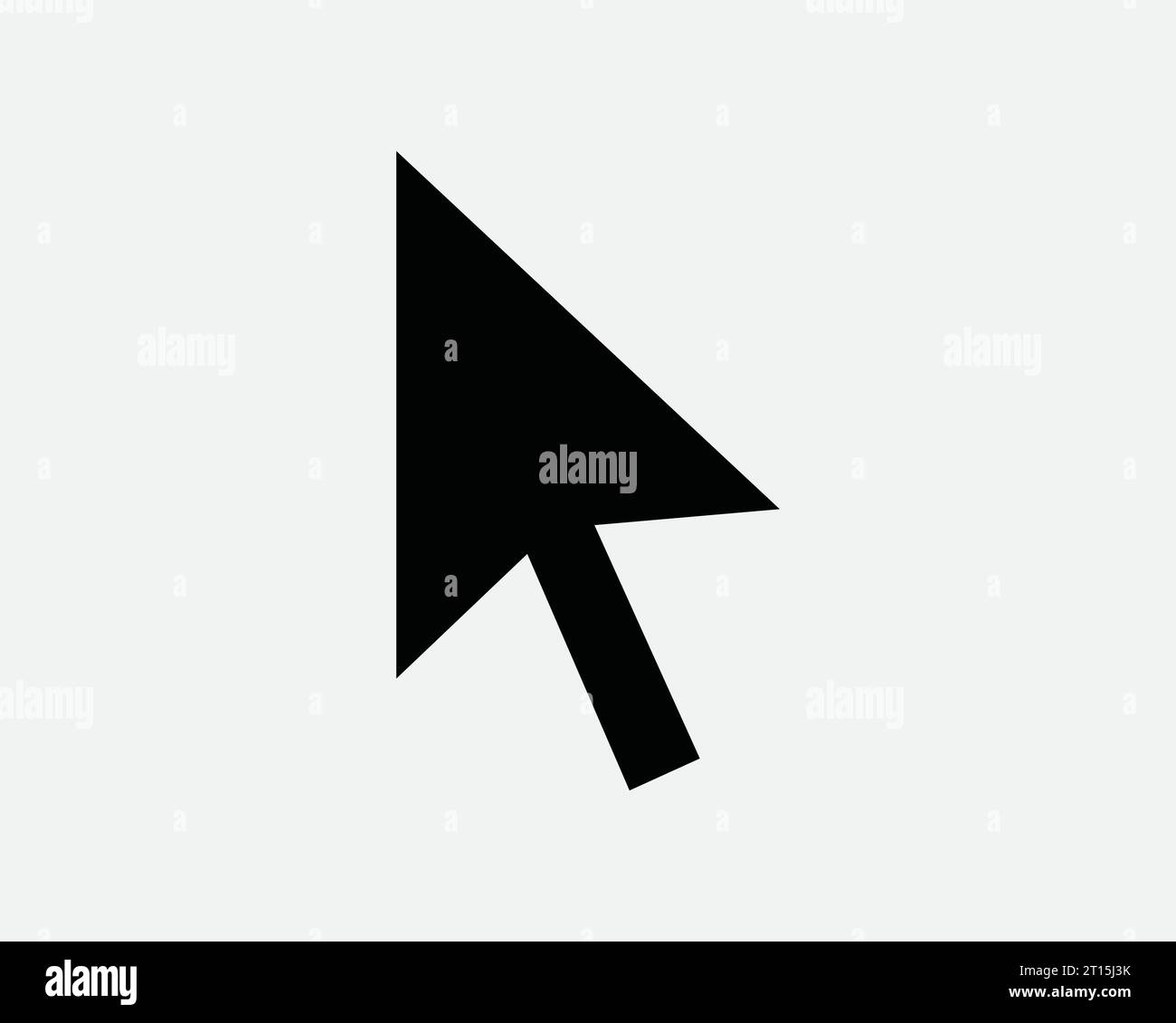 Icône de curseur flèche pointeur cliquez sur Clicker ordinateur Direction de la souris technologie Sélectionner choix Noir blanc forme ligne contour signe symbole EPS vecteur Illustration de Vecteur