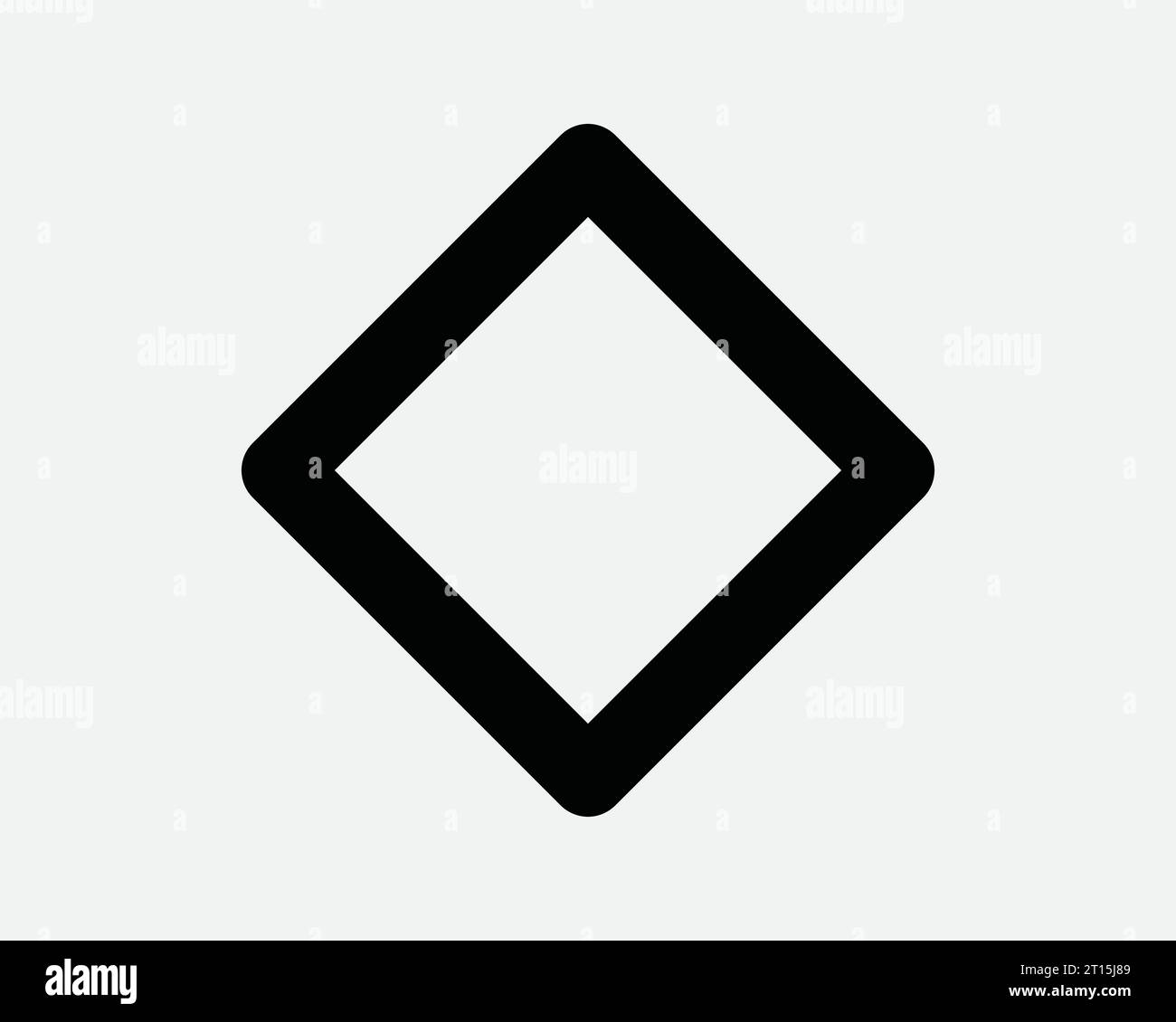 Diamond Shape Icon Gem Crystal Rich Royal Design Precious Carat Luxury Card Poker Casino Game Fashion Black White Line Outline Sign Symbol EPS Vector Illustration de Vecteur