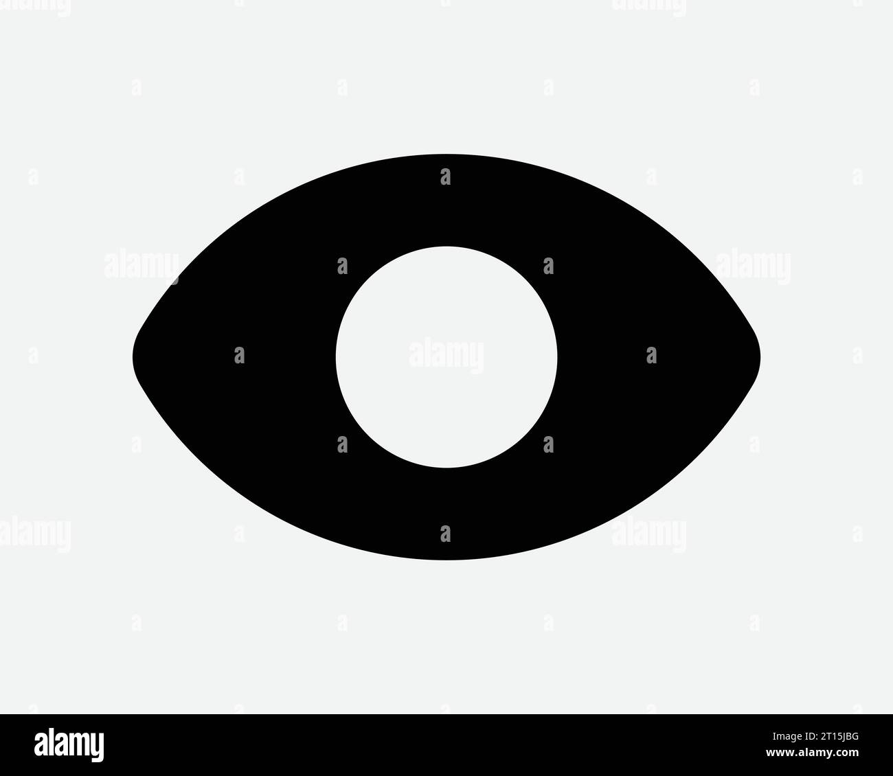Yeux icône Voir Sight Vision Eyeball Voir CCTV Spy objectif cible montre regarder optique vue Noir blanc forme ligne Outline symbole EPS Vector Illustration de Vecteur