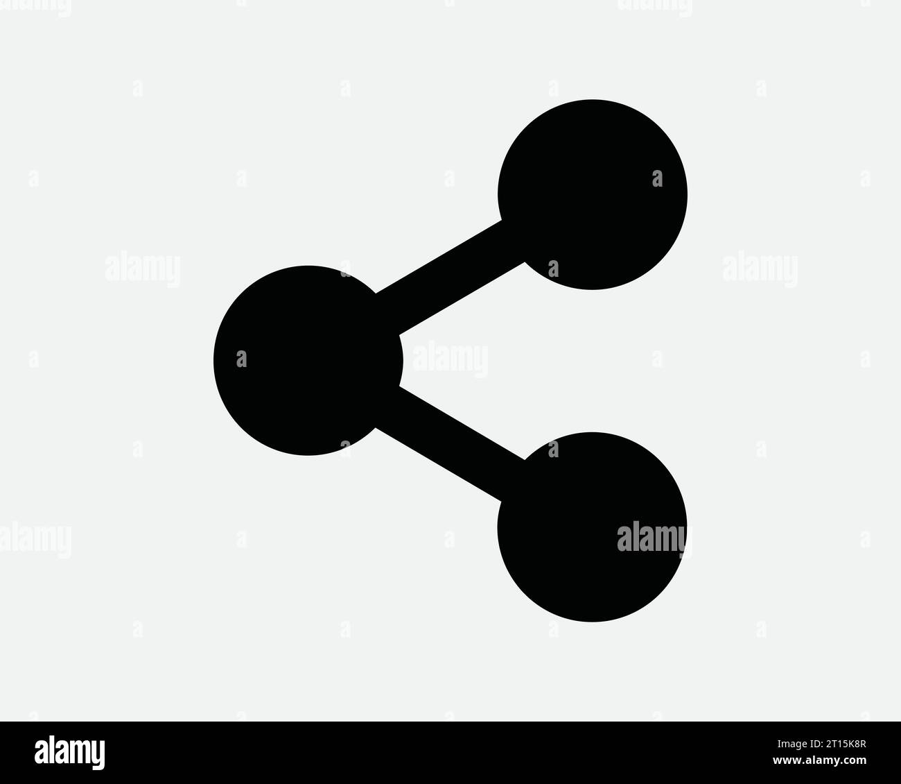 Partager icône partage Split Node social Web Forward bouton distribuer App Comminucate Technology Noir blanc contour ligne forme signe symbole EPS Vector Illustration de Vecteur