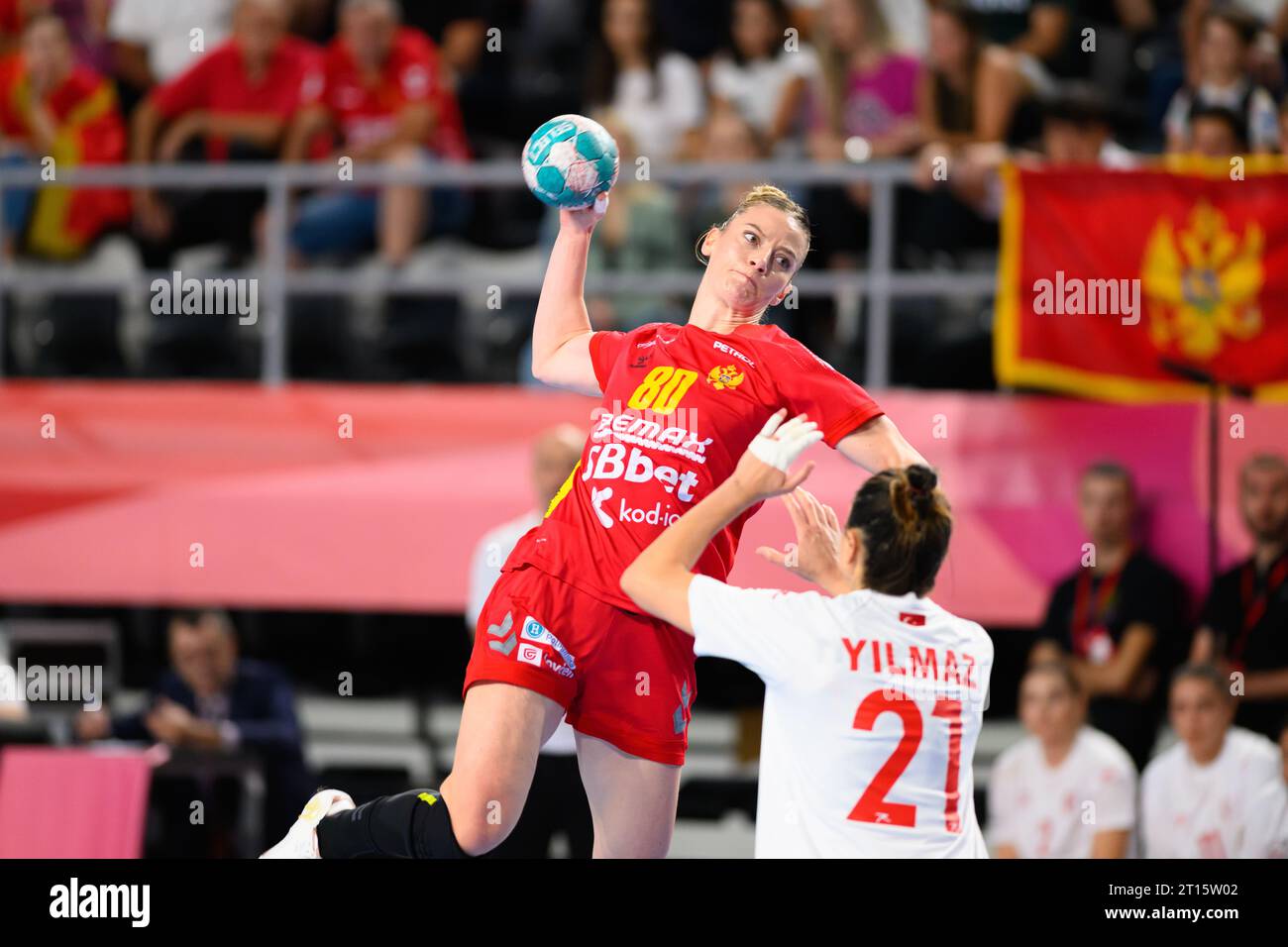 Podgorica, Monténégro, 11.10.23., octobre 2023, Jelena Despotovic aux qualifications EHF Euro : Monténégro - Turquie, crédit : Stefan Ivanovic/Alamy Live News Banque D'Images