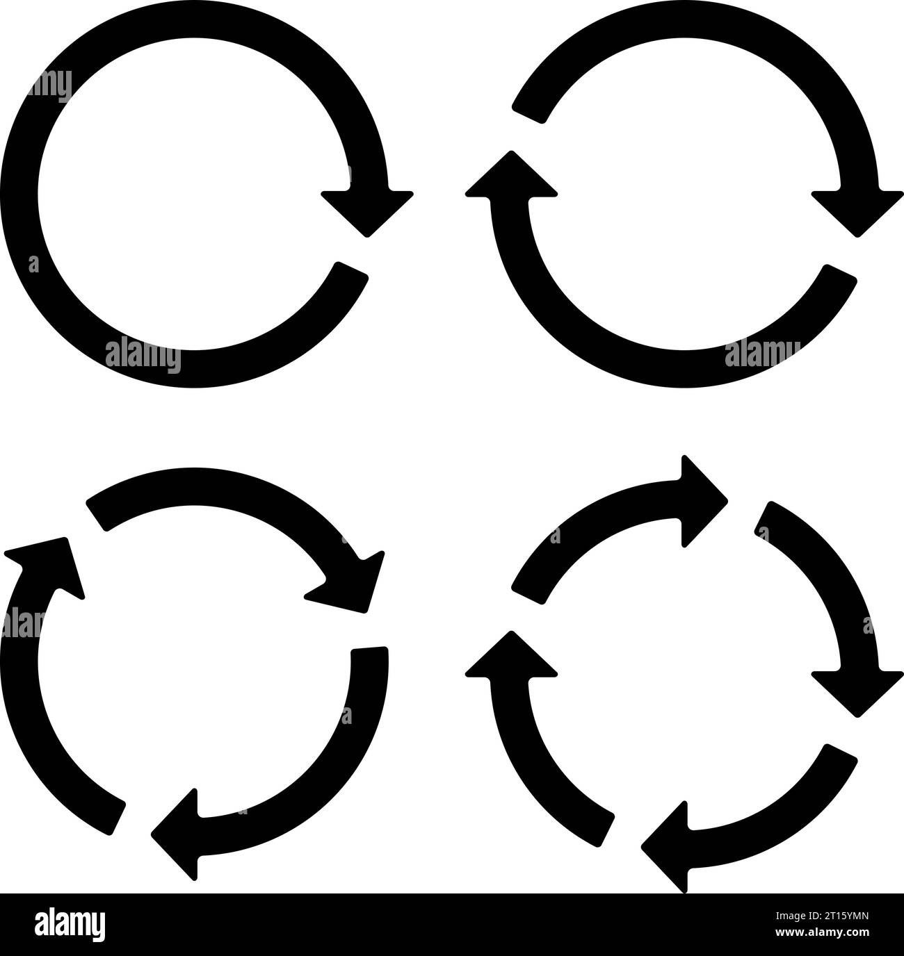 Ensemble d'icônes d'icône de flèche de cercle. Cycle, reprise , répéter le concept. Illustration vectorielle Illustration de Vecteur
