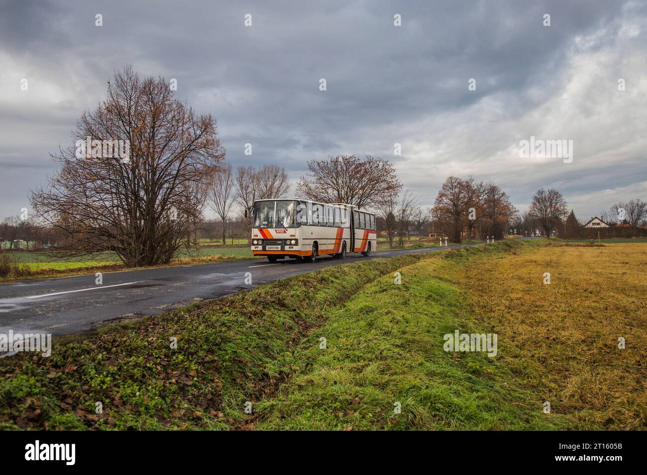 28.12.2018. Hongrie, entre Tap et Tapszentmikos. Ikarus 280 de Gyor. Banque D'Images