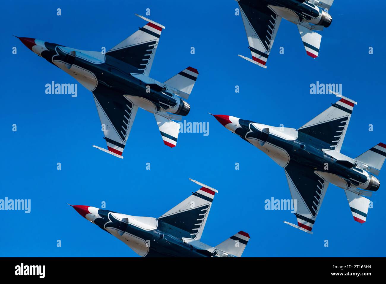 Les Thunderbirds de l'USAF au spectacle aérien Banque D'Images