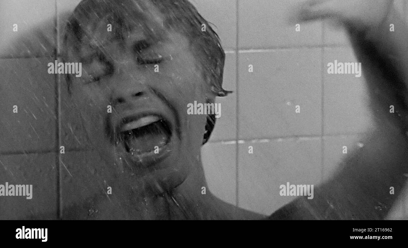 Psycho (1960) réalisé par Alfred Hitchcock et mettant en vedette Anthony Perkins, Janet Leigh, Vera Miles et Martin Balsam. Toujours de la scène de douche célèbre et choquante d’Hitchcock. Crédit À USAGE ÉDITORIAL UNIQUEMENT : BFA / Paramount Pictures Banque D'Images