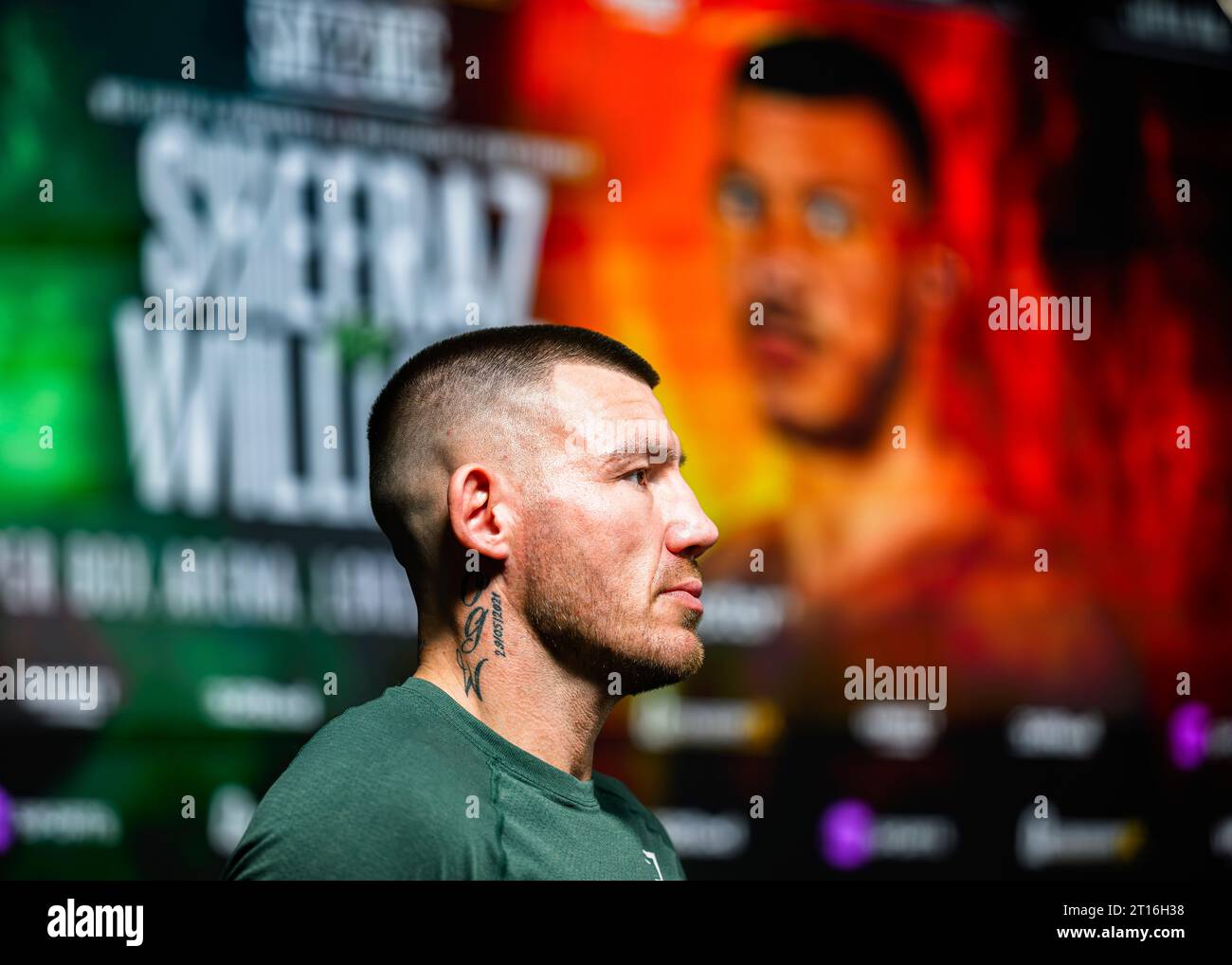 LONDRES, ROYAUME-UNI. 11 octobre 23. Liam Williams lors de Sheeraz vs Williams - Undercard Conférence de presse à Bloomsbury Ballroom le mercredi 11 octobre 2023 à LONDRES, ANGLETERRE. Crédit : Taka G Wu/Alamy Live News Banque D'Images