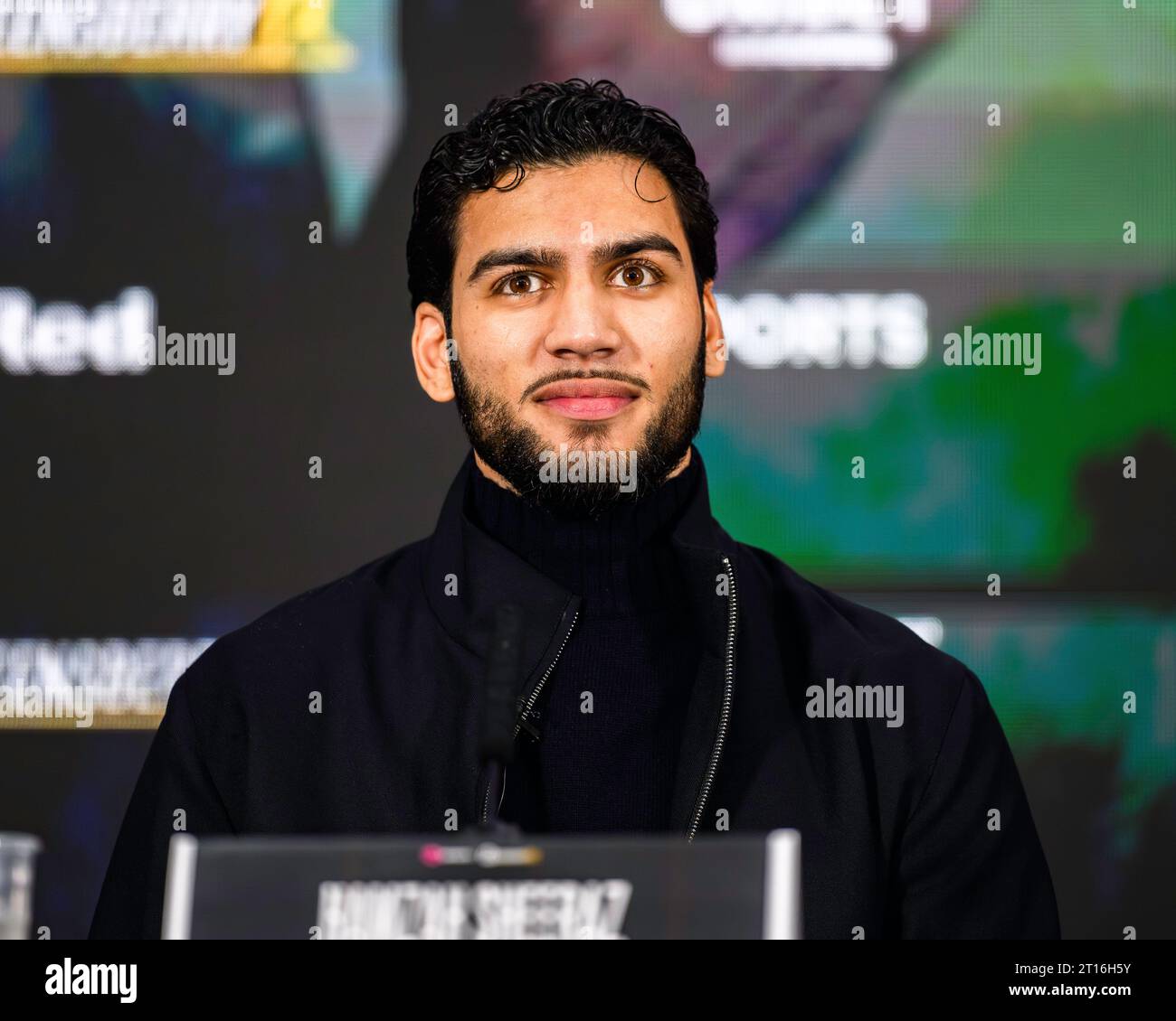 LONDRES, ROYAUME-UNI. 11 octobre 23. Hamzah Sheeran lors de Sheeraz vs Williams - Undercard Conférence de presse à Bloomsbury Ballroom le mercredi 11 octobre 2023 à LONDRES, ANGLETERRE. Crédit : Taka G Wu/Alamy Live News Banque D'Images