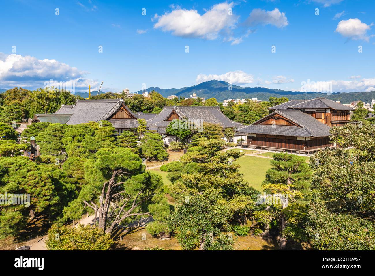Palais Ninomaru et Palais Honmaru du château de Nijo situés à Kyoto, Japon Banque D'Images