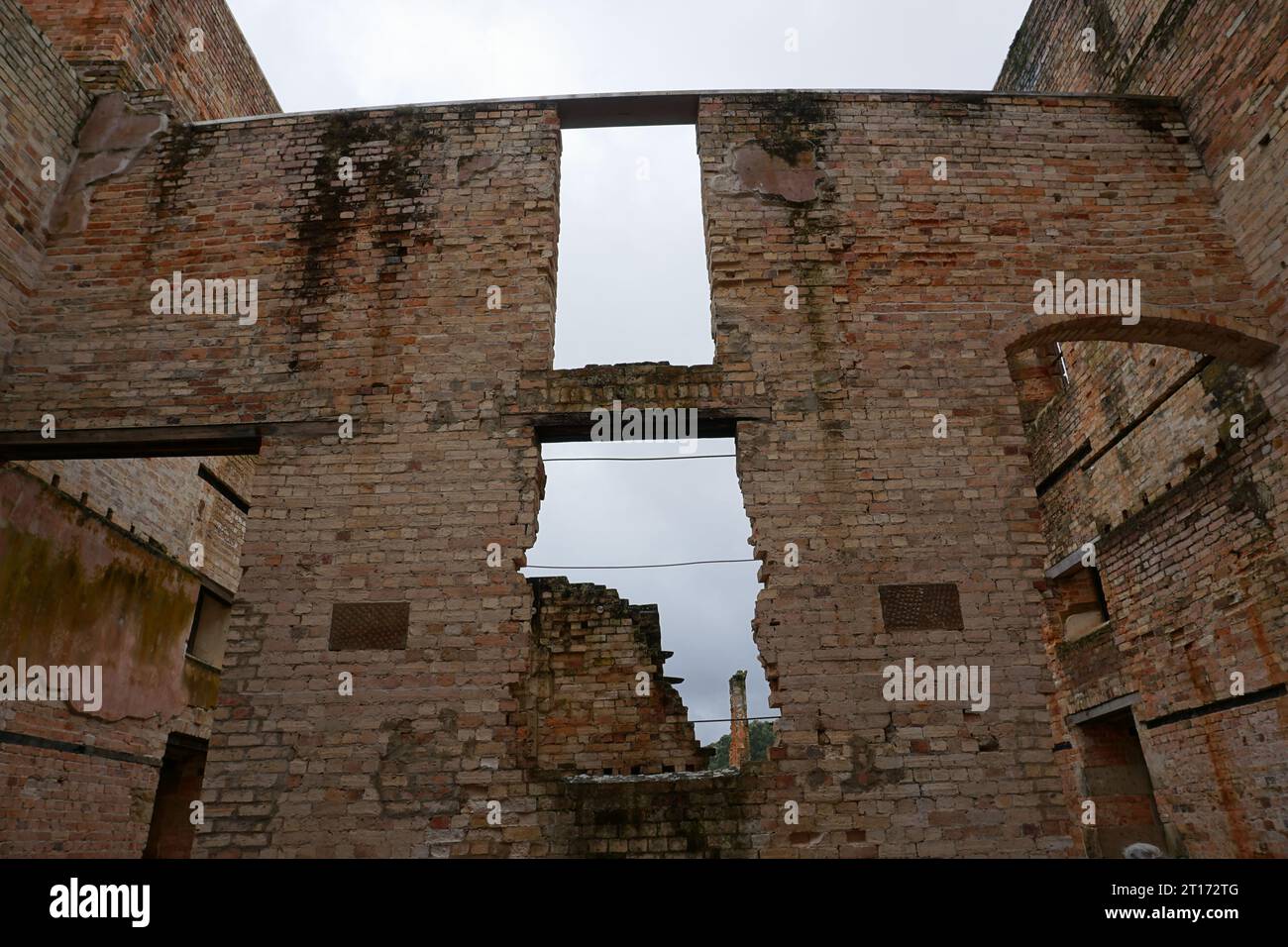 Les ruines du pénitencier de la destination touristique populaire et du site pénitentiaire Port Arthur Historic site, Tasmanie, Australie Banque D'Images