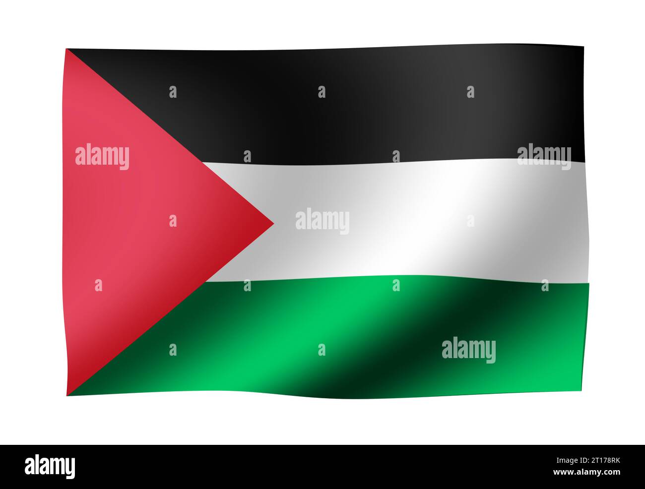 Wavingl illustration de drapeau de pays ( Palestine ) Banque D'Images
