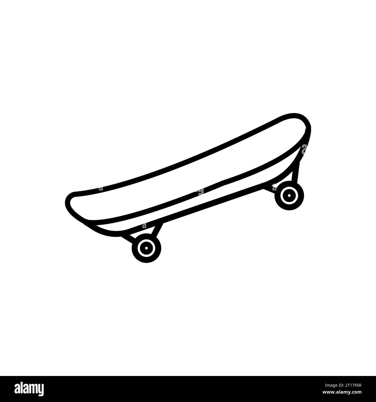 Icône de skateboard de roue. Icône de skateboard de roue de contour pour la conception Web isolé sur fond blanc Illustration de Vecteur