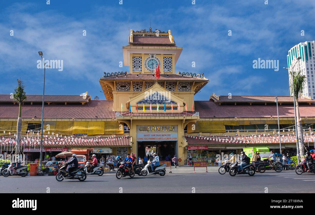 Scène du marché de Binh Tay, Ho Chi Minh-ville, Vietnam. Banque D'Images