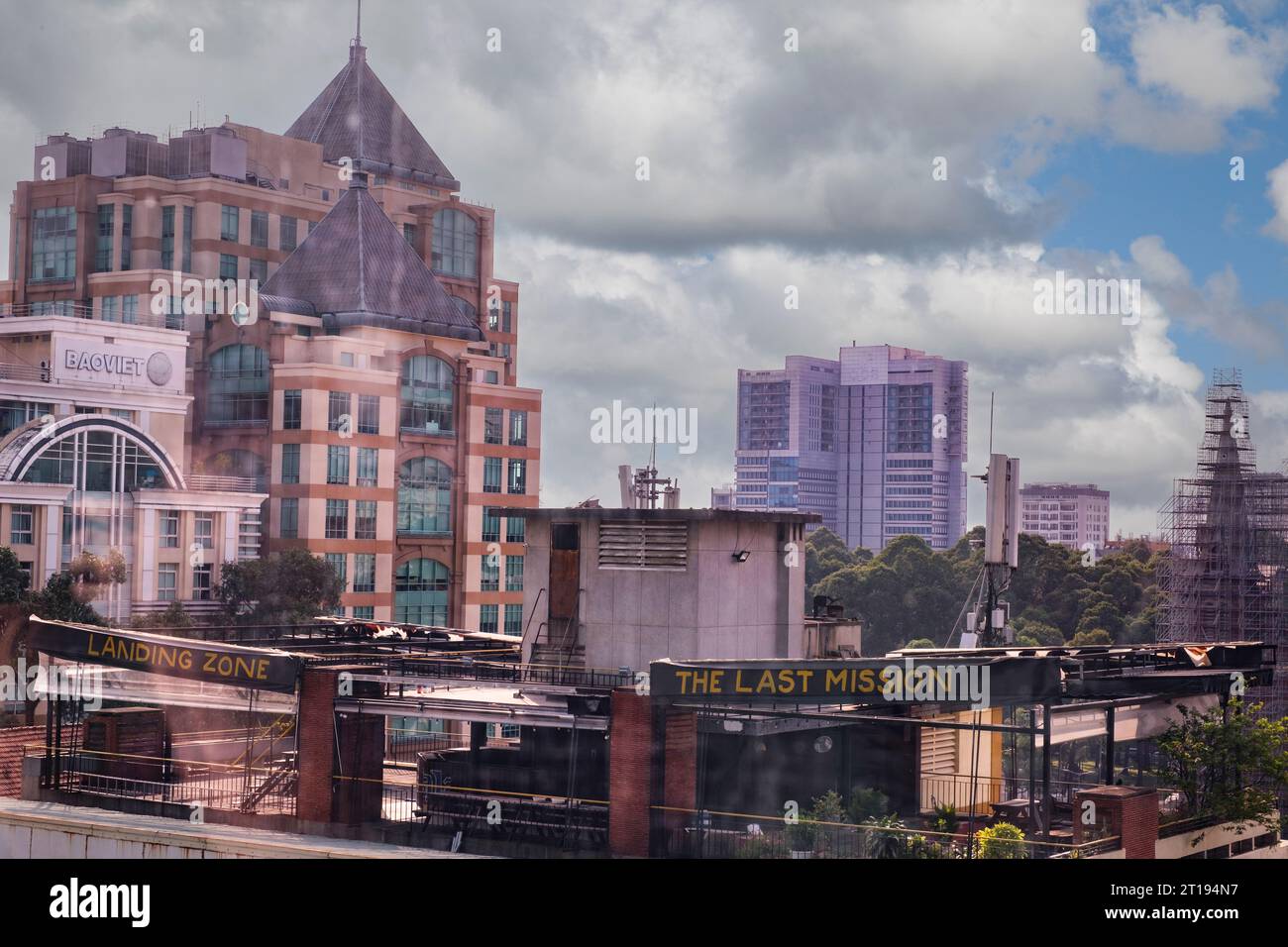 Ho Chi Minh, Vietnam. Dernier site d'évacuation pour l'ambassade américaine, la CIA et le personnel Viertnamese pendant la chute de Saigon. Banque D'Images
