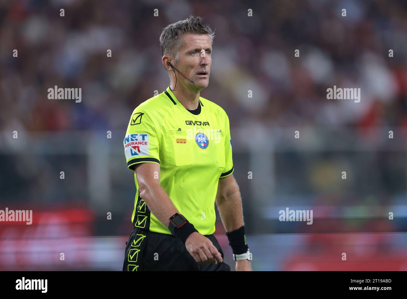 Gênes, Italie, 28 septembre 2023. L'arbitre Daniele Orsato regarde pendant le match de Serie A à Luigi Ferraris, Gênes. Le crédit photo devrait se lire : Jonathan Moscrop / Sportimage Banque D'Images