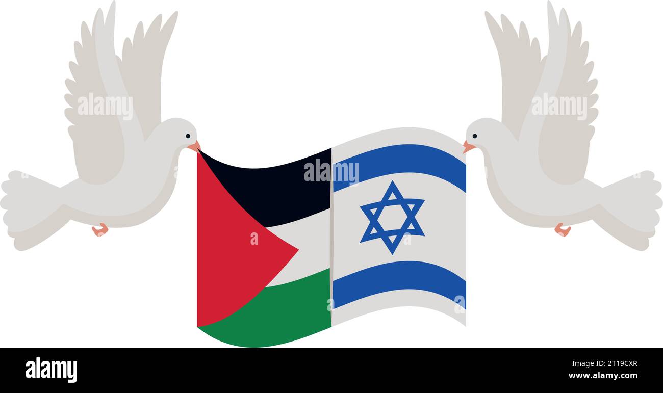 illustration de la paix palestine et israël Illustration de Vecteur