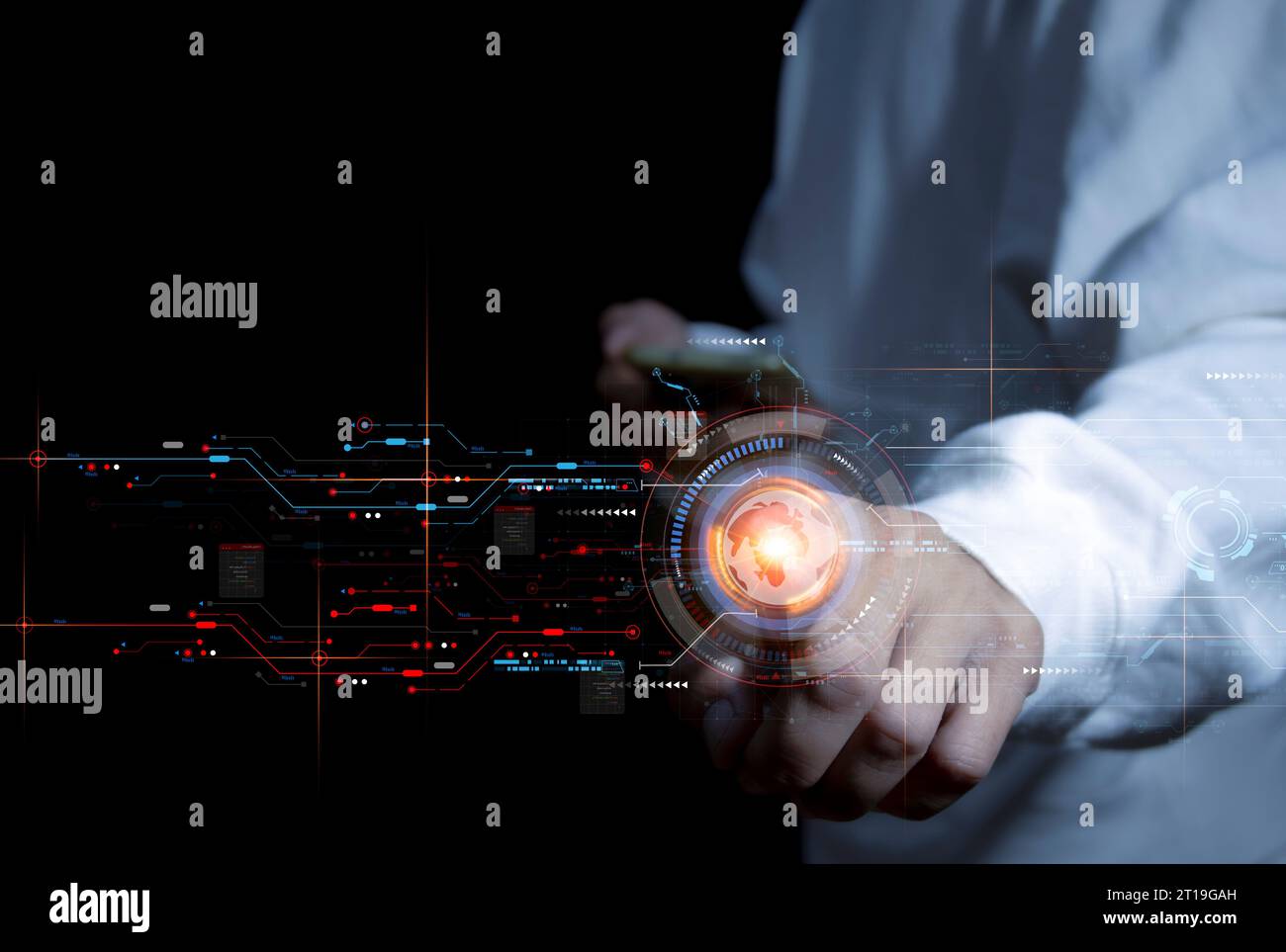 Concepts, développement de l'intelligence artificielle et auto-apprentissage de l'intelligence artificielle, générer ai Banque D'Images