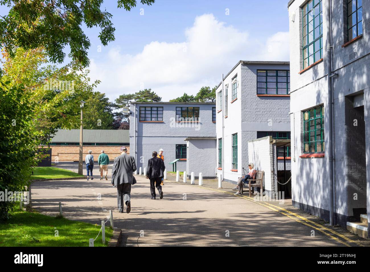 Bletchley Park Block A The Intelligence Factory une exposition expliquant le travail de Bletchley Park Milton Keynes Buckinghamshire England UK GB Europe Banque D'Images