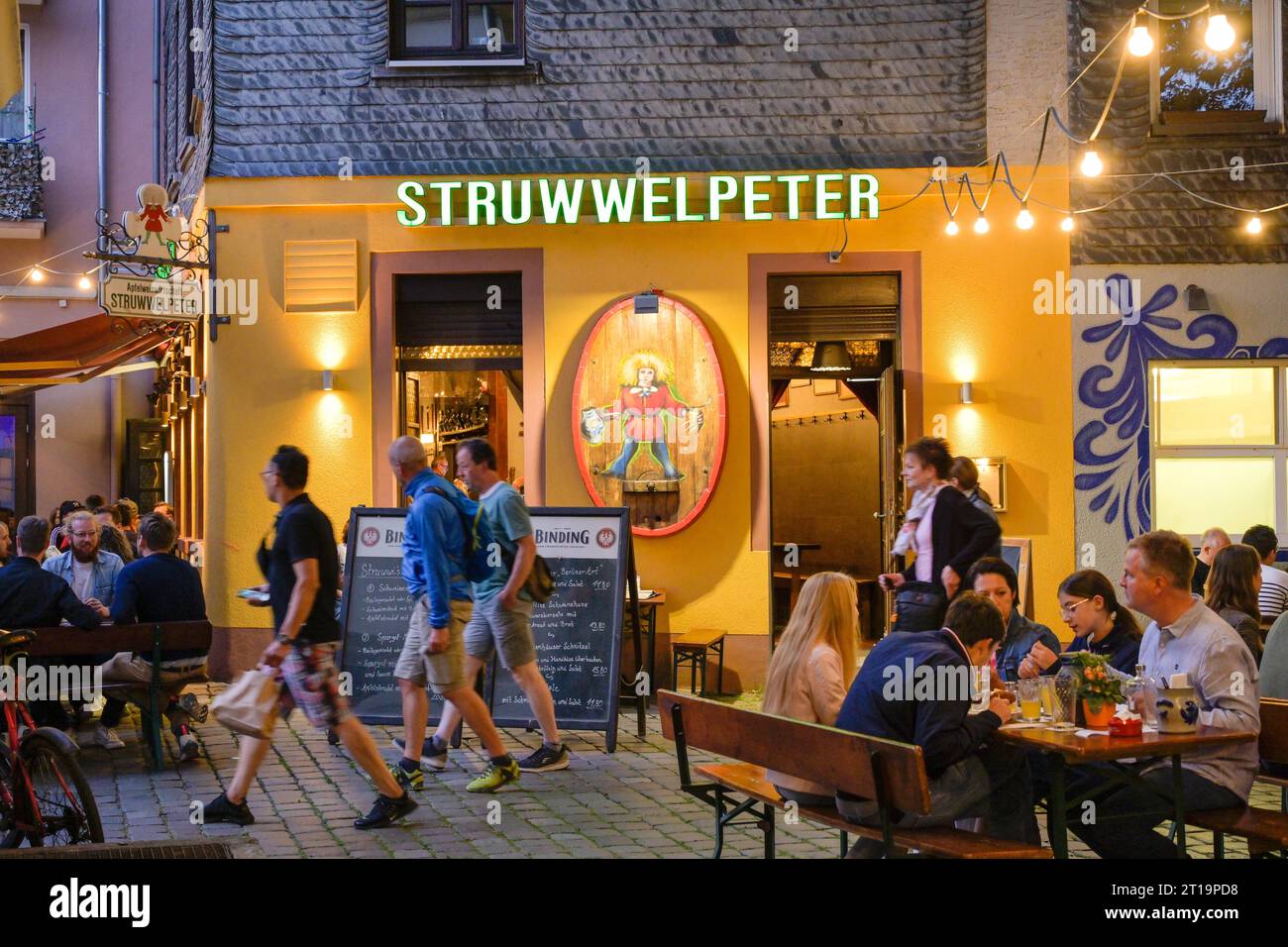 Aphelweinwirtschaft Struwelpeter, Ausgehviertel, Neuer Wall, Alt-Sachsenhausen, Francfort-sur-le-main, Hessen, Allemagne Banque D'Images