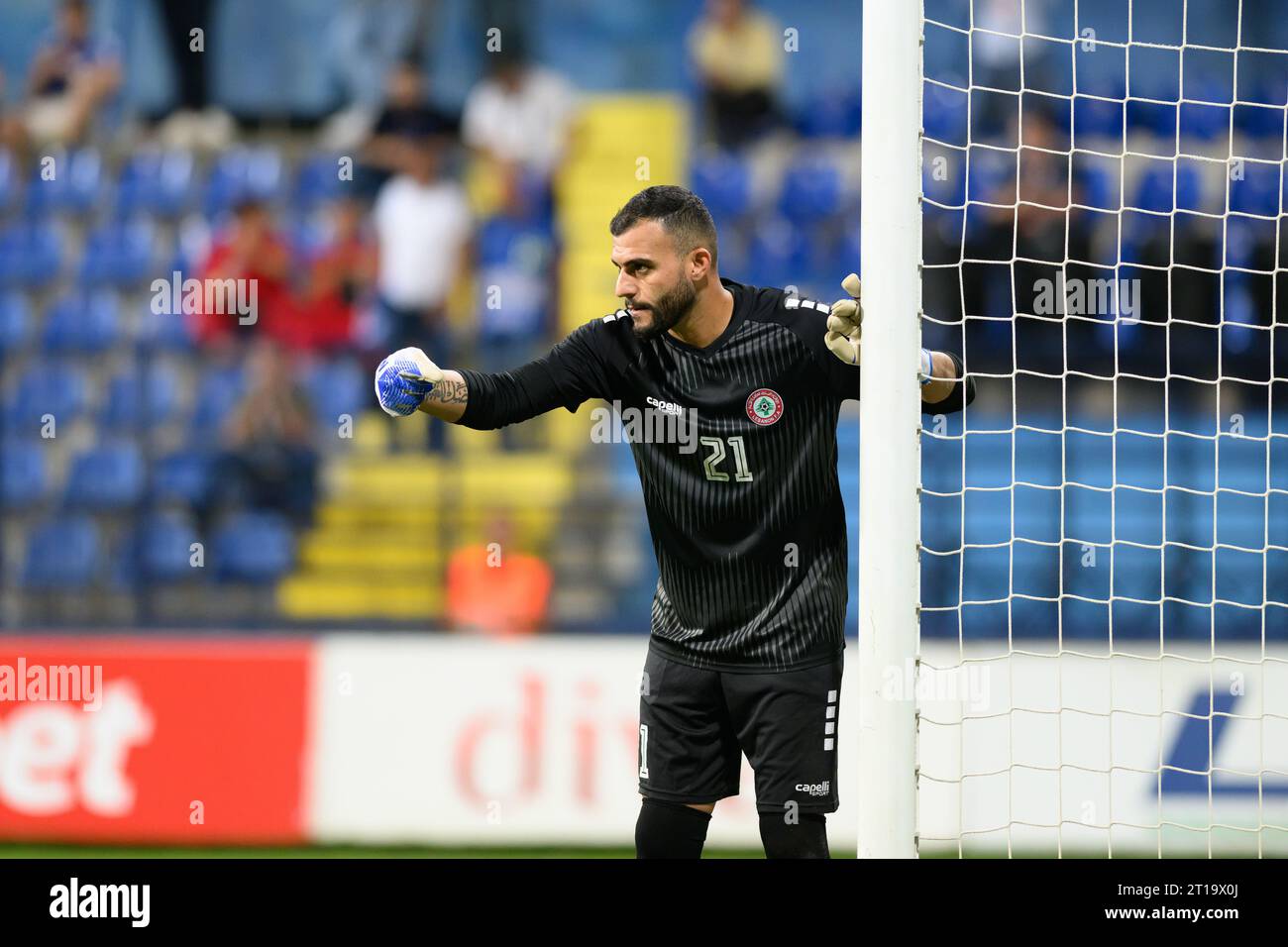 Podgorica, Monténégro, 12.10.23., octobre 2023, Ali Sabeh au match amical entre le Monténégro et le Liban, crédit : Stefan Ivanovic/Alamy Live News Banque D'Images