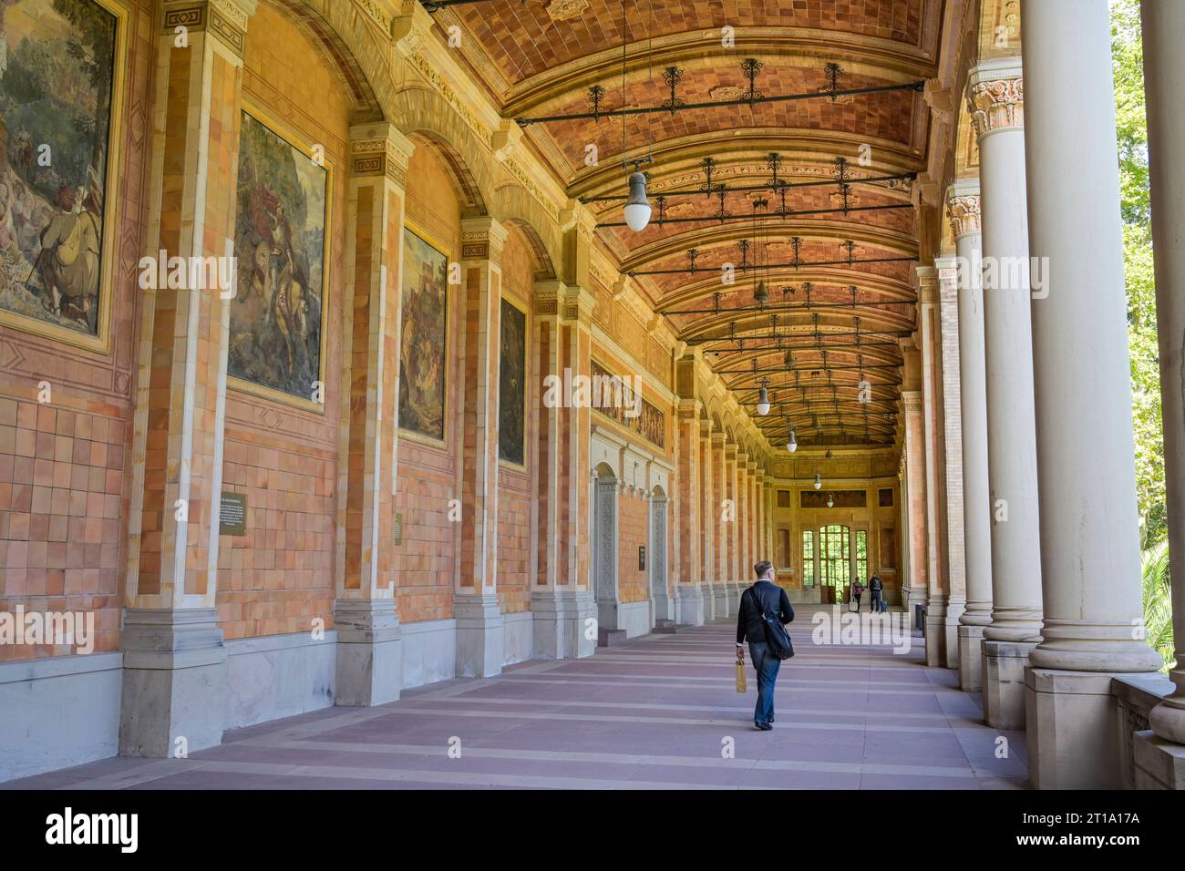 Säulengang, Trinkhalle, Kurpark, Baden-Baden, Bade-Wurtemberg, Allemagne Banque D'Images