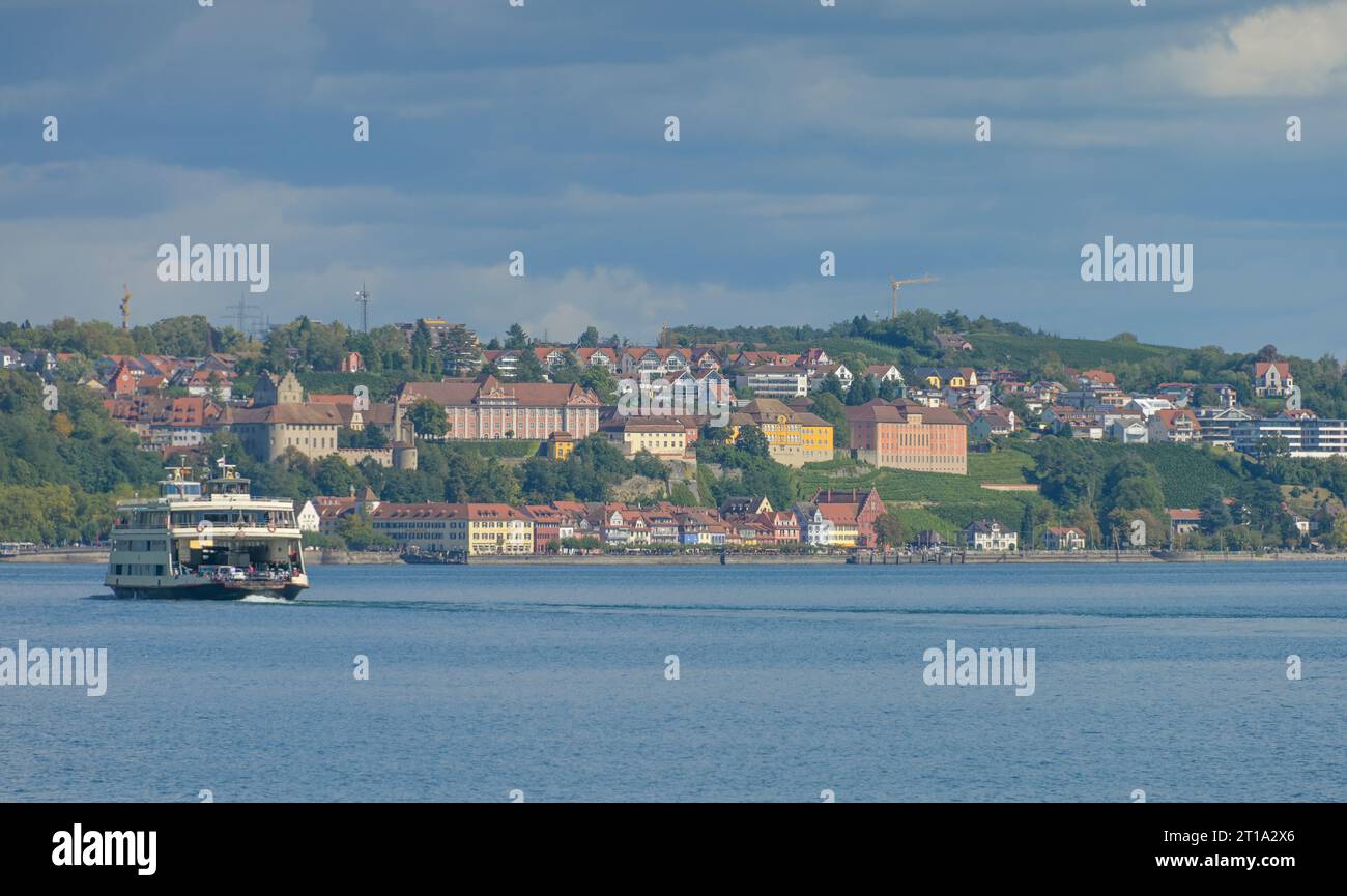 Autofähre, Meersburg, Bodensee, Bade-Wurtemberg, Allemagne Banque D'Images