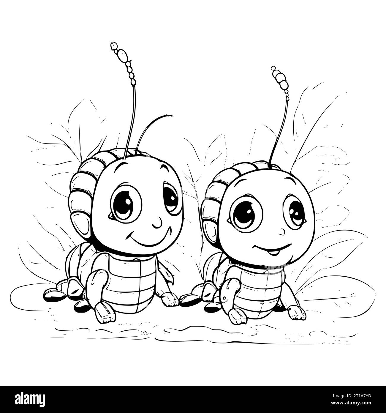 Page de coloriage Booklice pour les enfants Illustration de Vecteur