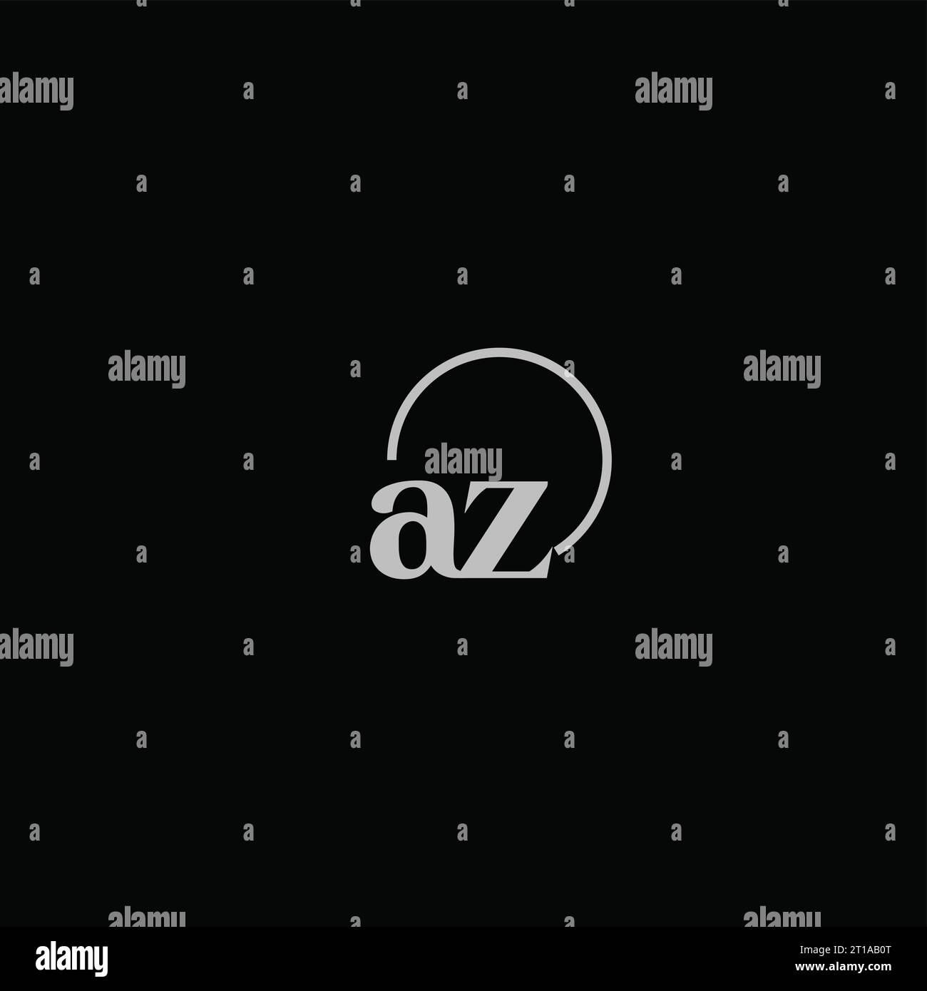 AZ initiales logo monogramme idées de conception Illustration de Vecteur