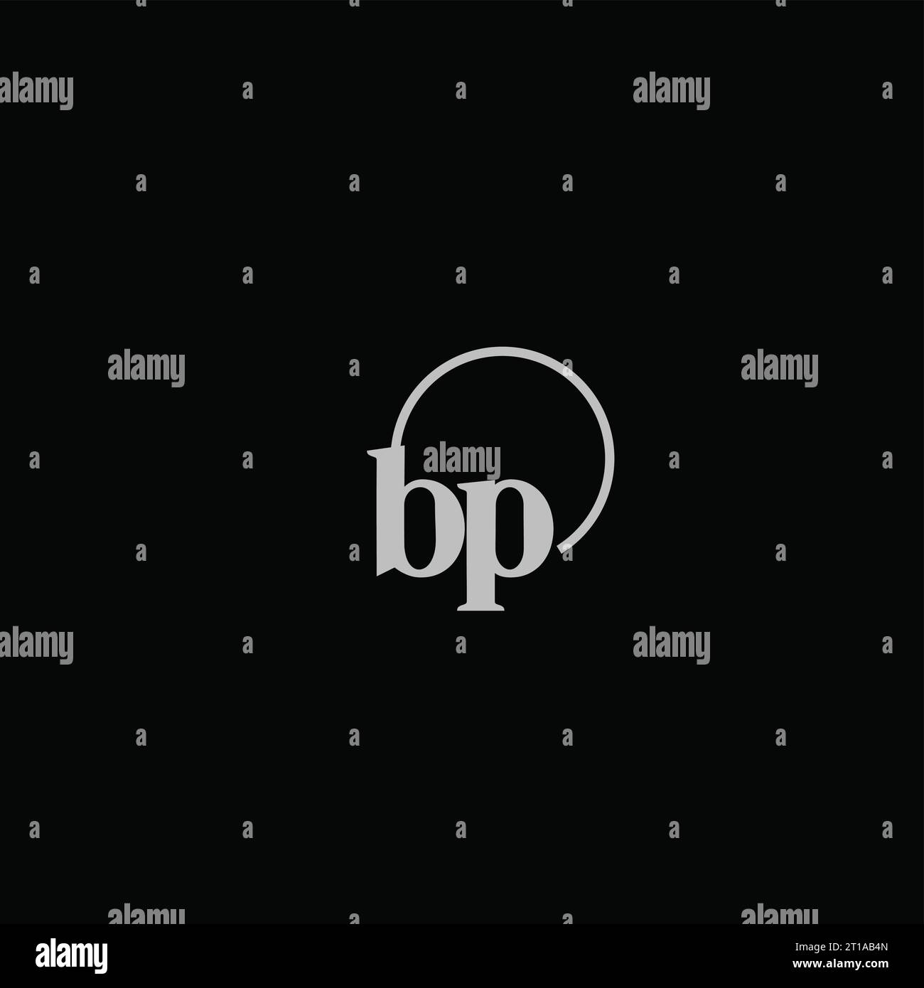 BP initiales logo monogramme idées de conception Illustration de Vecteur