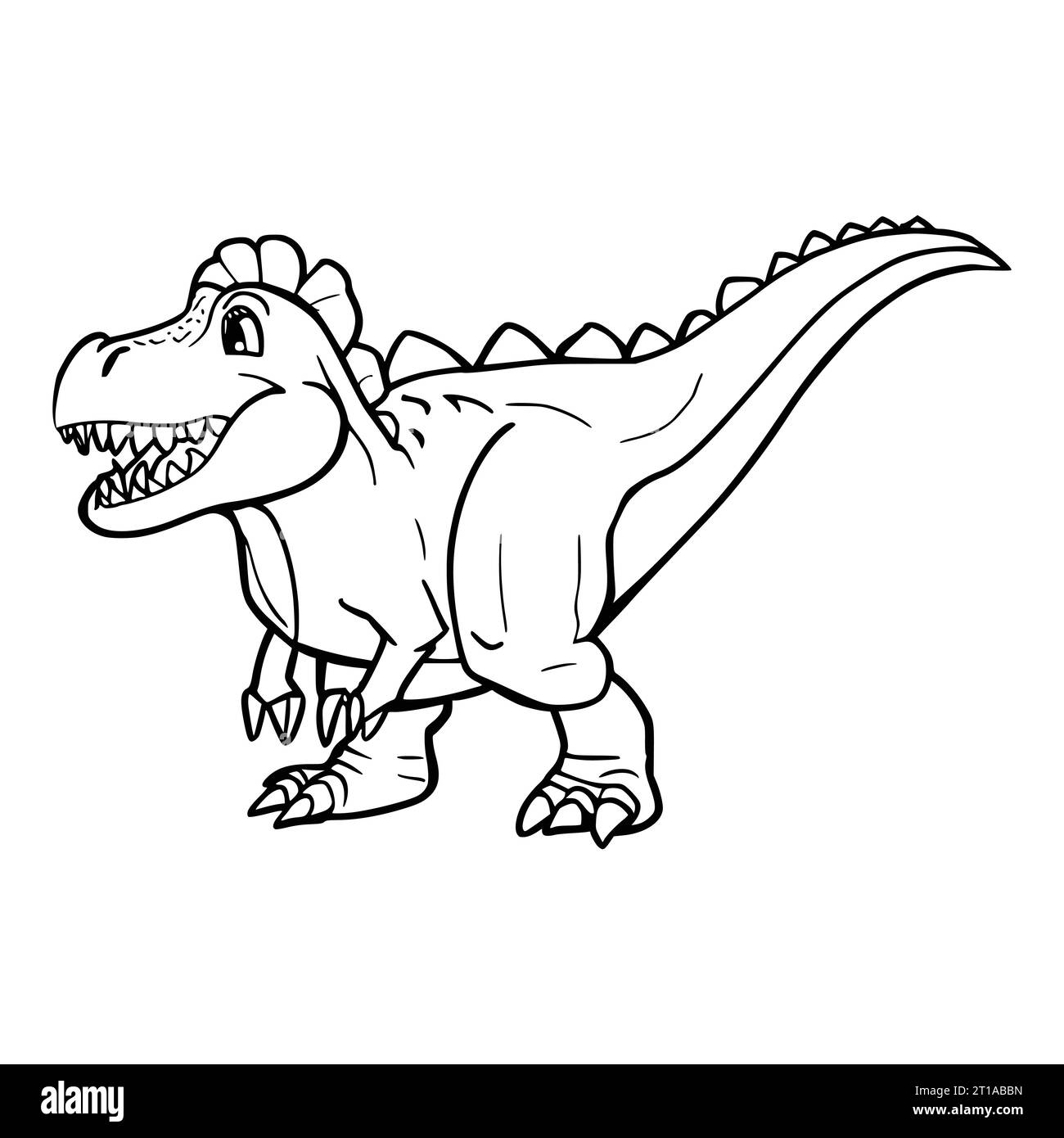 Pages à colorier dinosaure pour les enfants et les tout-petits Illustration de Vecteur
