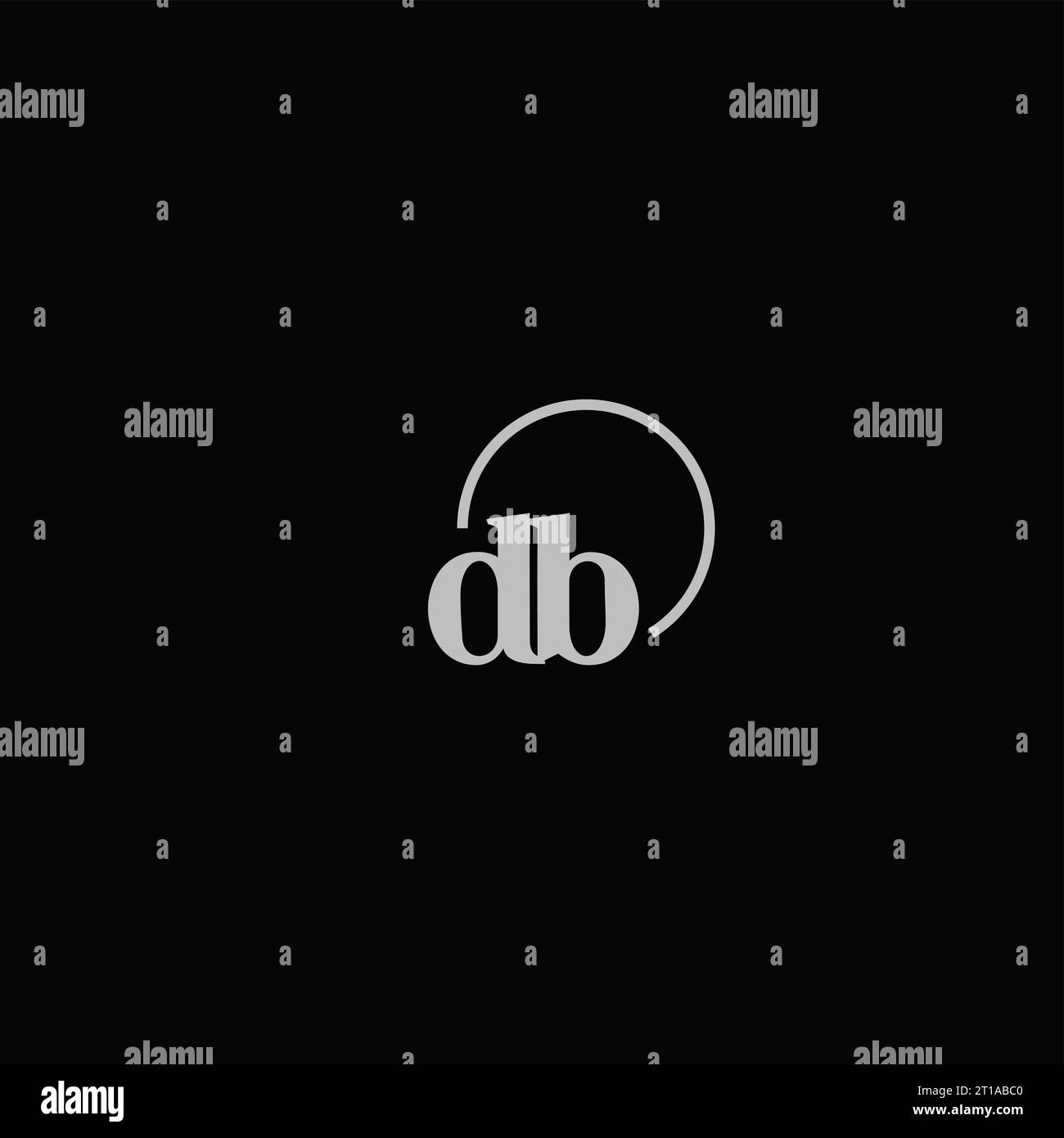 Idées de conception de monogramme logo DB initiales Illustration de Vecteur