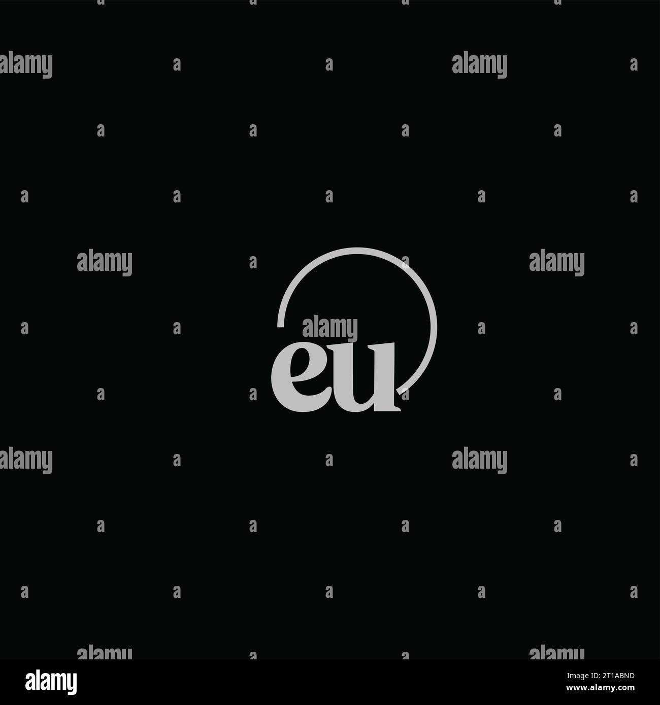 Initiales de l'UE logo monogramme idées de conception Illustration de Vecteur