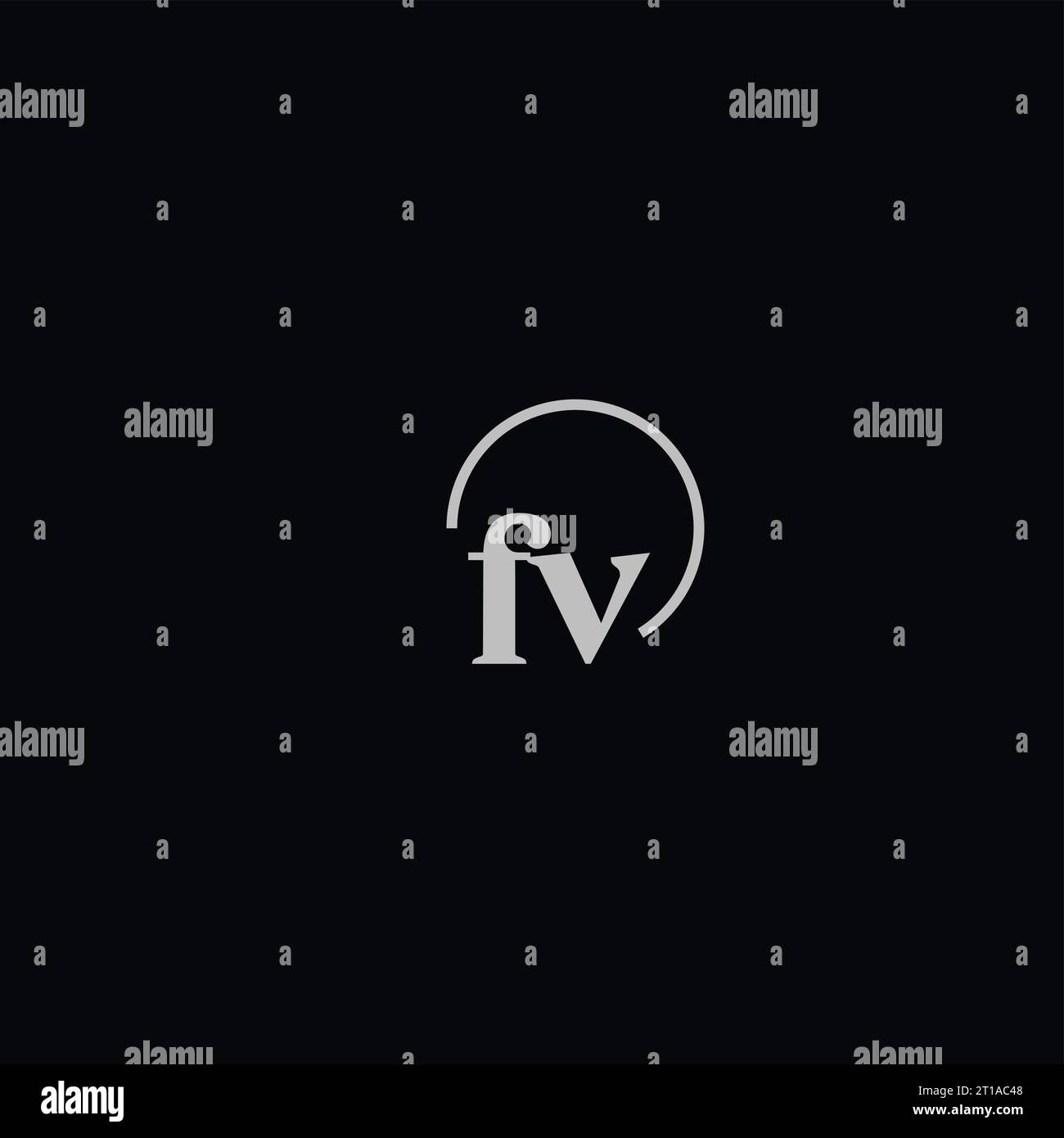 Initiales FV idées de conception de monogramme logo Illustration de Vecteur