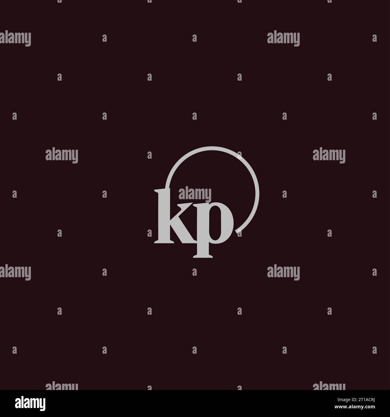 KP initiales logo monogramme idées de conception Illustration de Vecteur