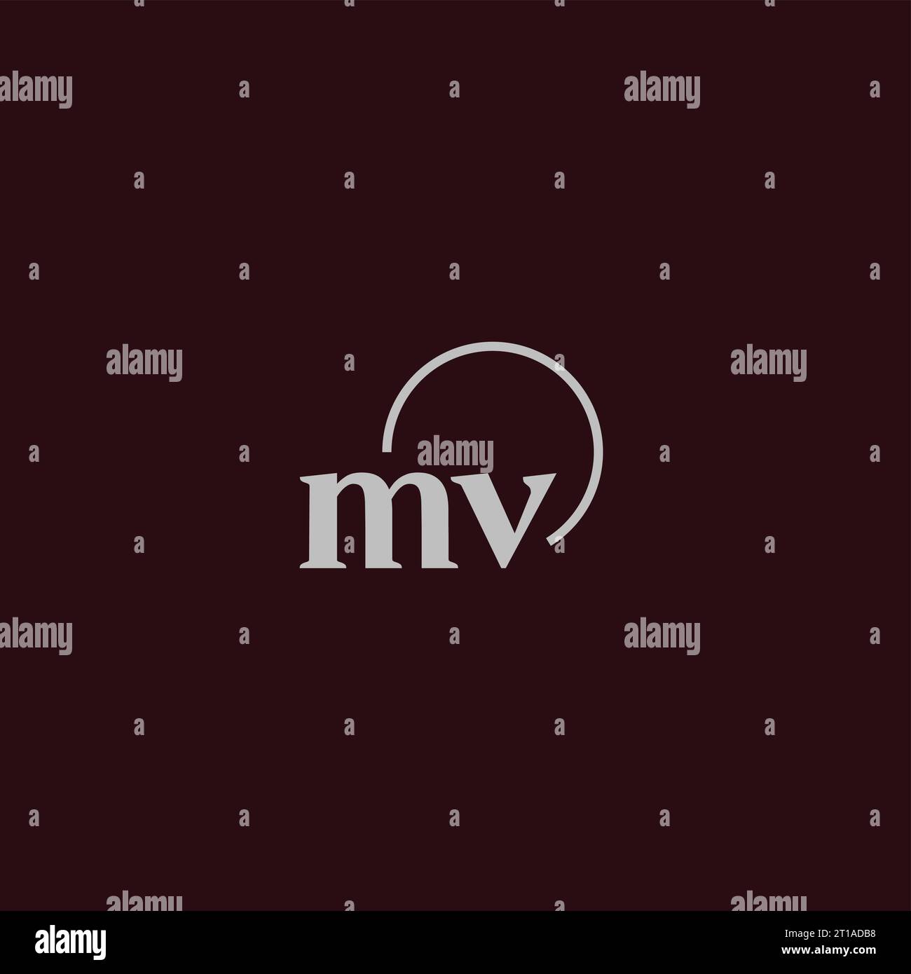 Idées de conception de monogramme logo MV initiales Illustration de Vecteur
