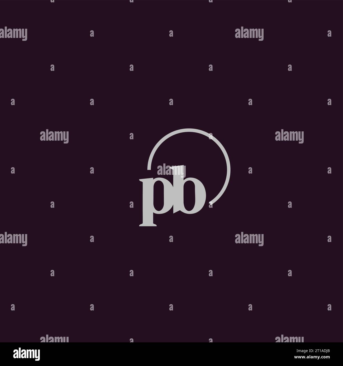 Les initiales PB logo monogramme idées de conception Illustration de Vecteur