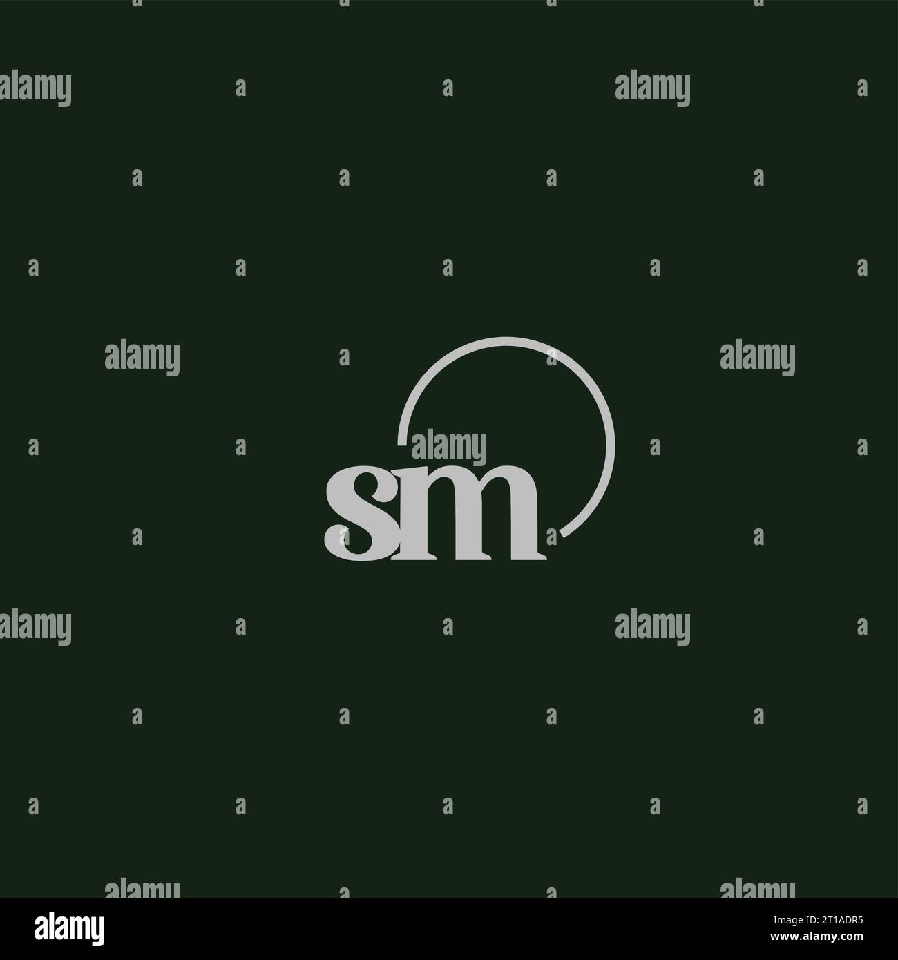 SM initiales logo monogramme idées de conception Illustration de Vecteur