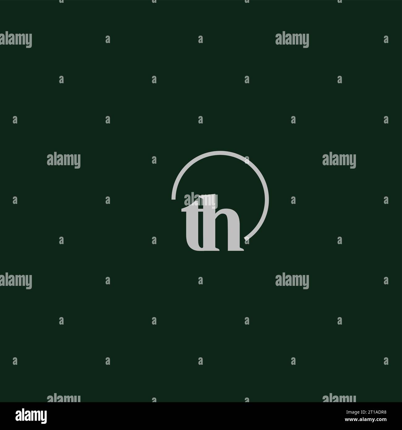 Idées de conception de monogramme de logo de TH initiales Illustration de Vecteur