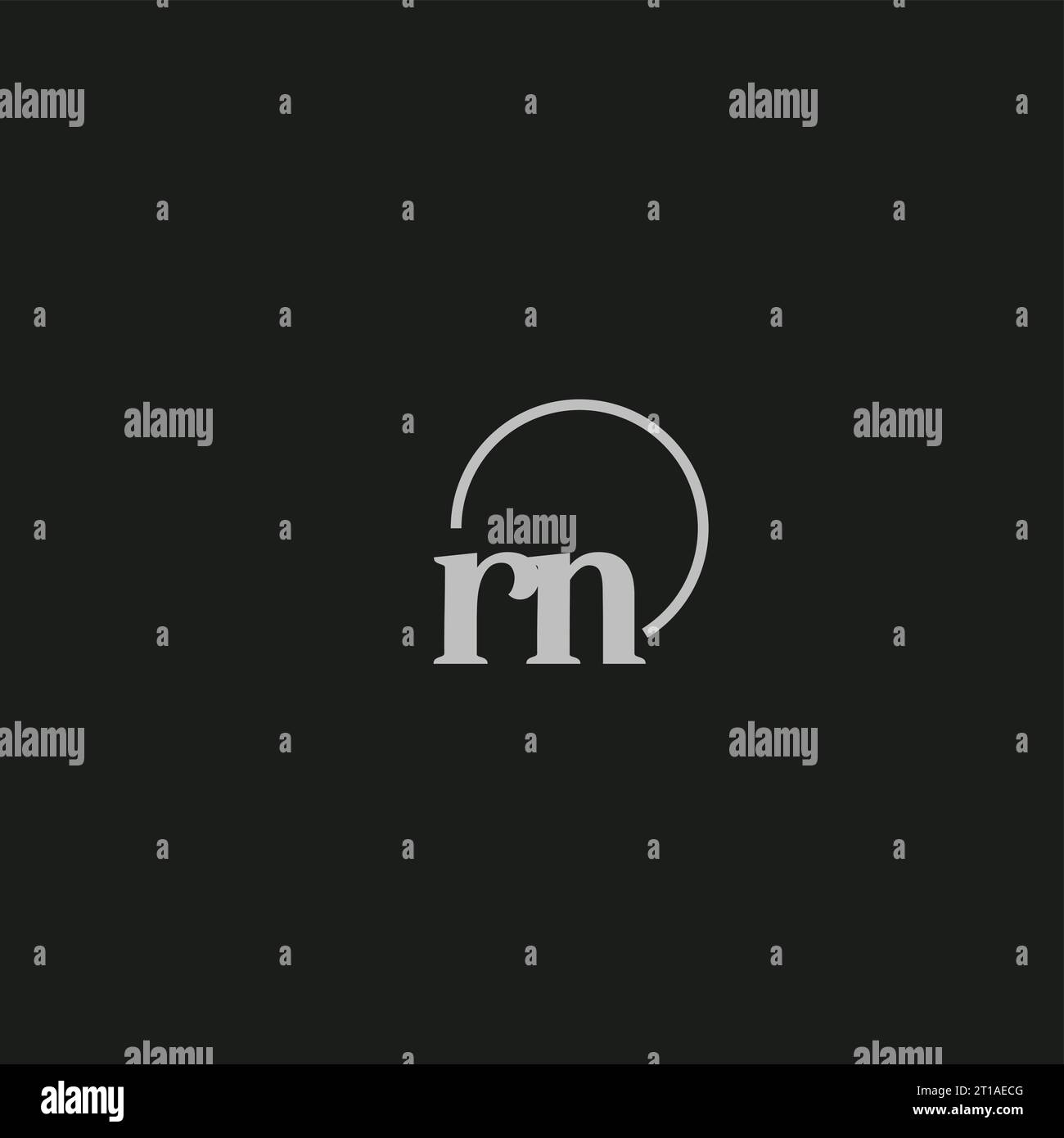 Initiales RN idées de conception de monogramme logo Illustration de Vecteur