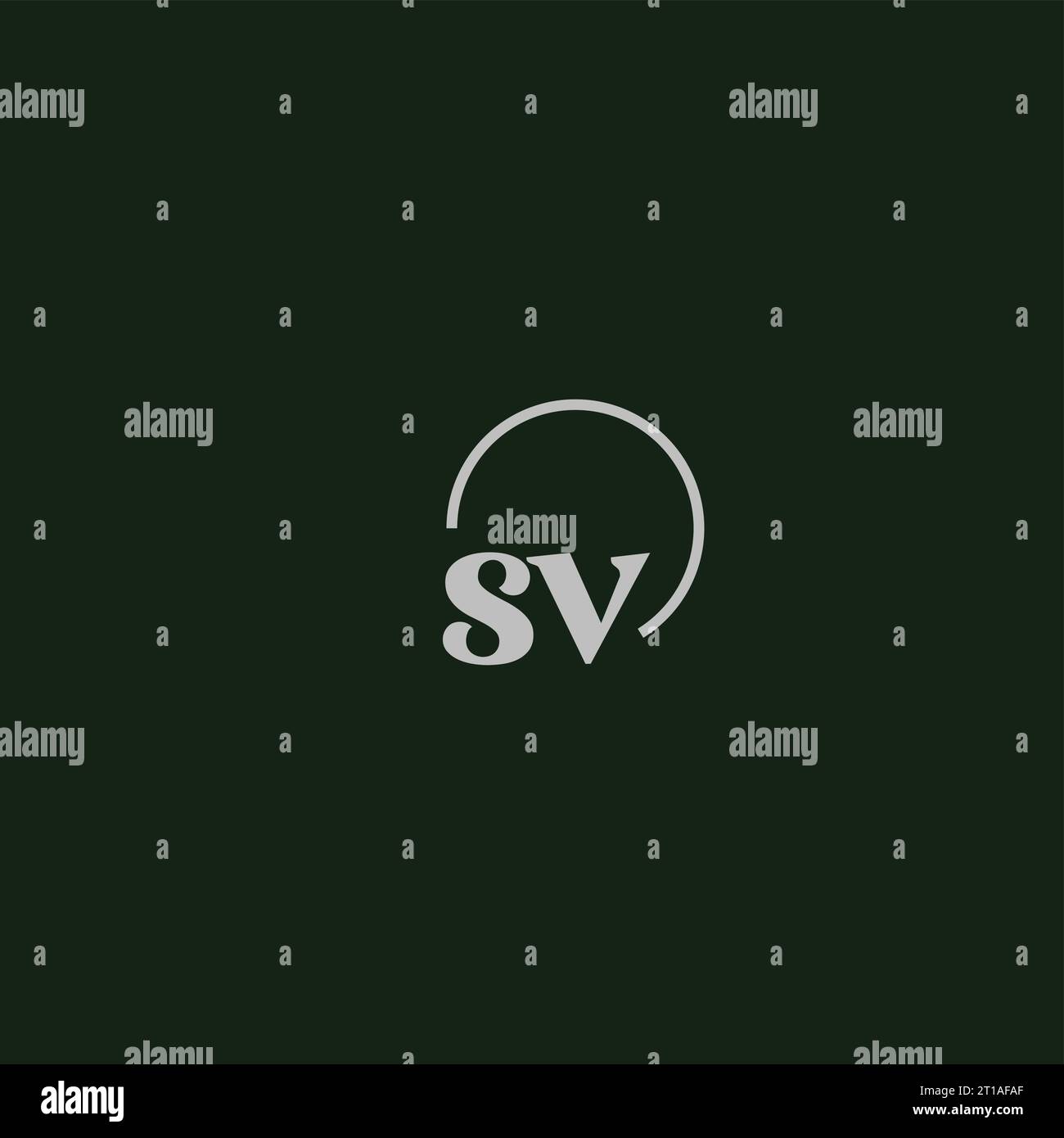 SV initiales logo monogramme idées de conception Illustration de Vecteur