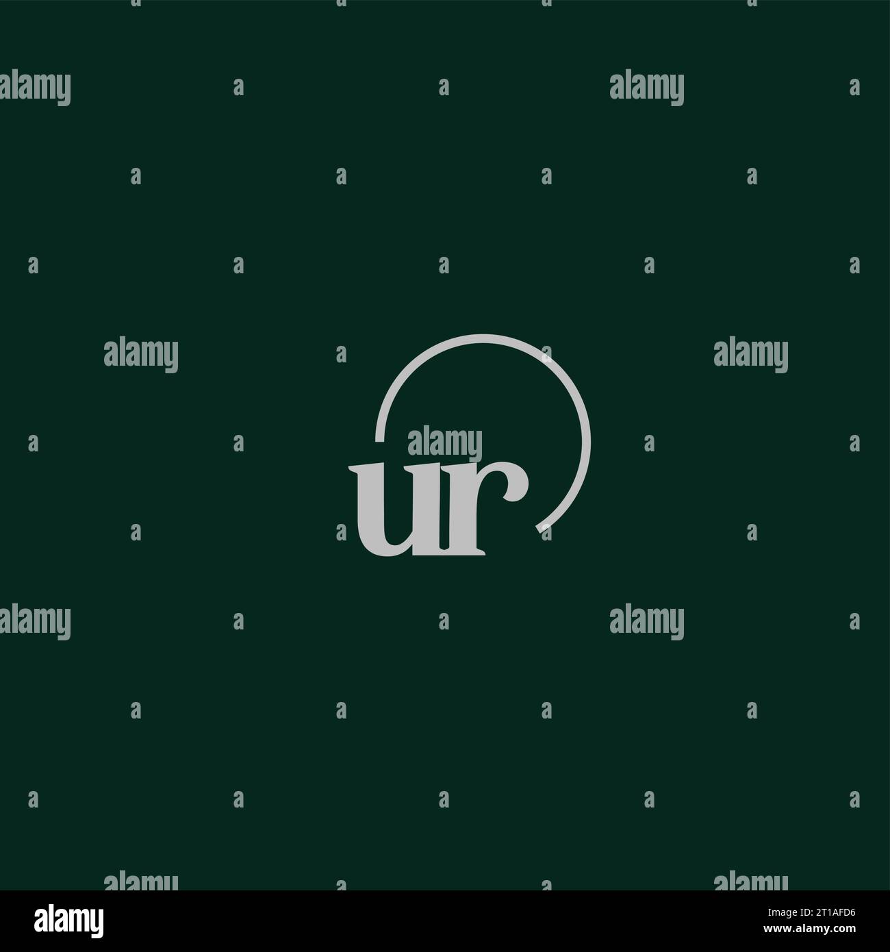 Idées de conception de monogramme logo UR initiales Illustration de Vecteur