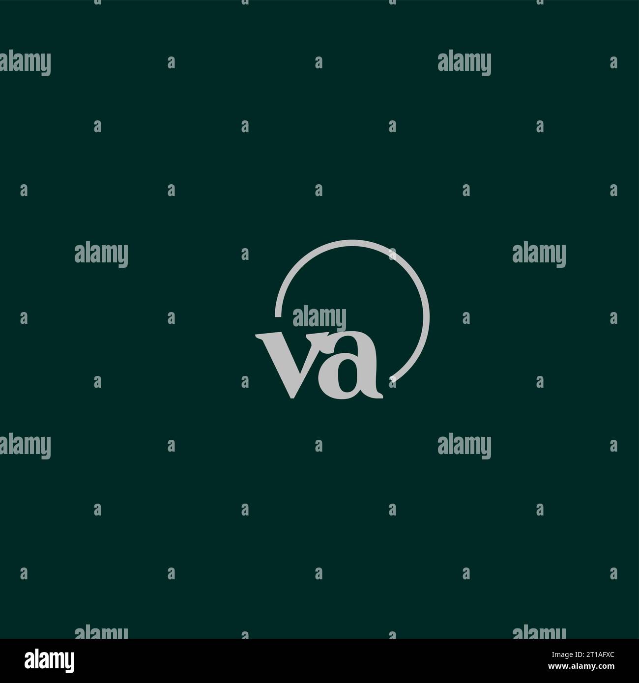 Va initiales logo monogramme idées de conception Illustration de Vecteur