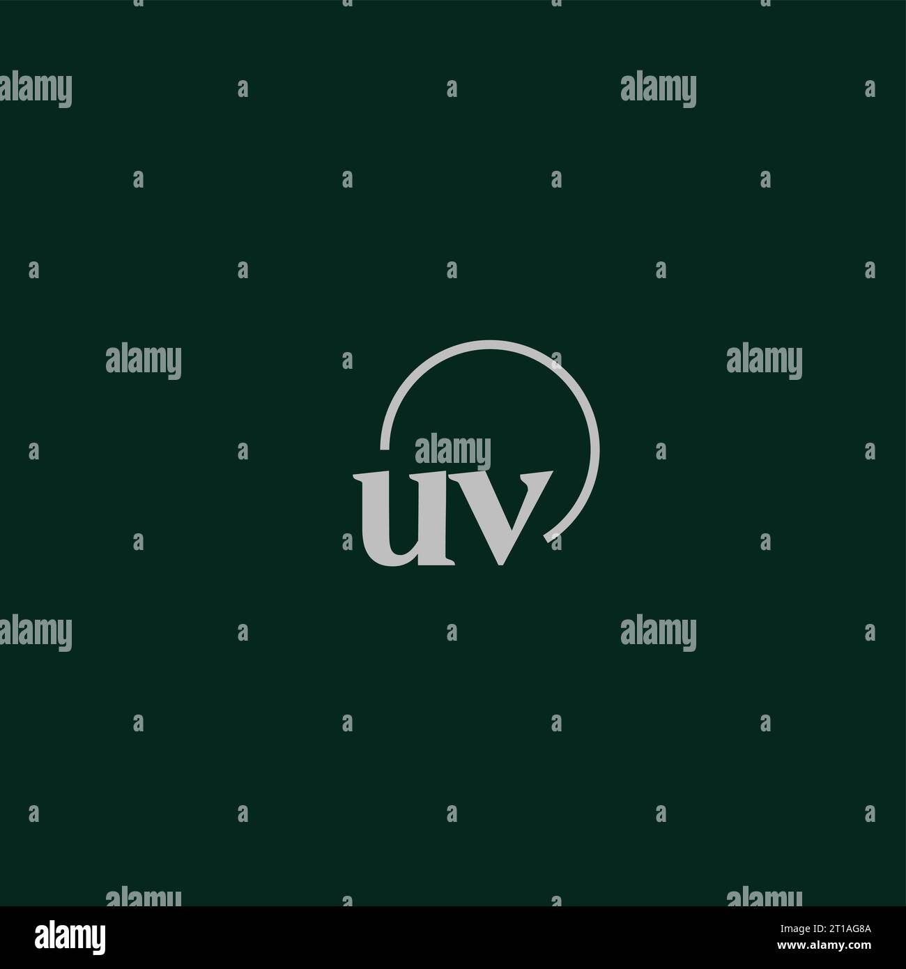Idées de conception de monogramme logo d'initiales UV Illustration de Vecteur