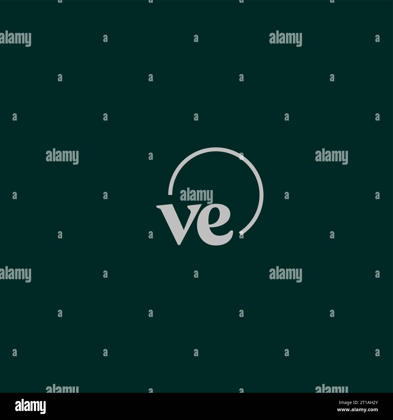 VE initiales logo monogramme idées de conception Illustration de Vecteur