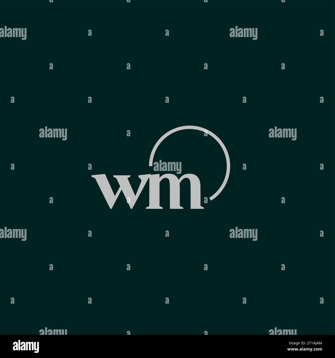 WM initiales logo monogramme idées de conception Illustration de Vecteur