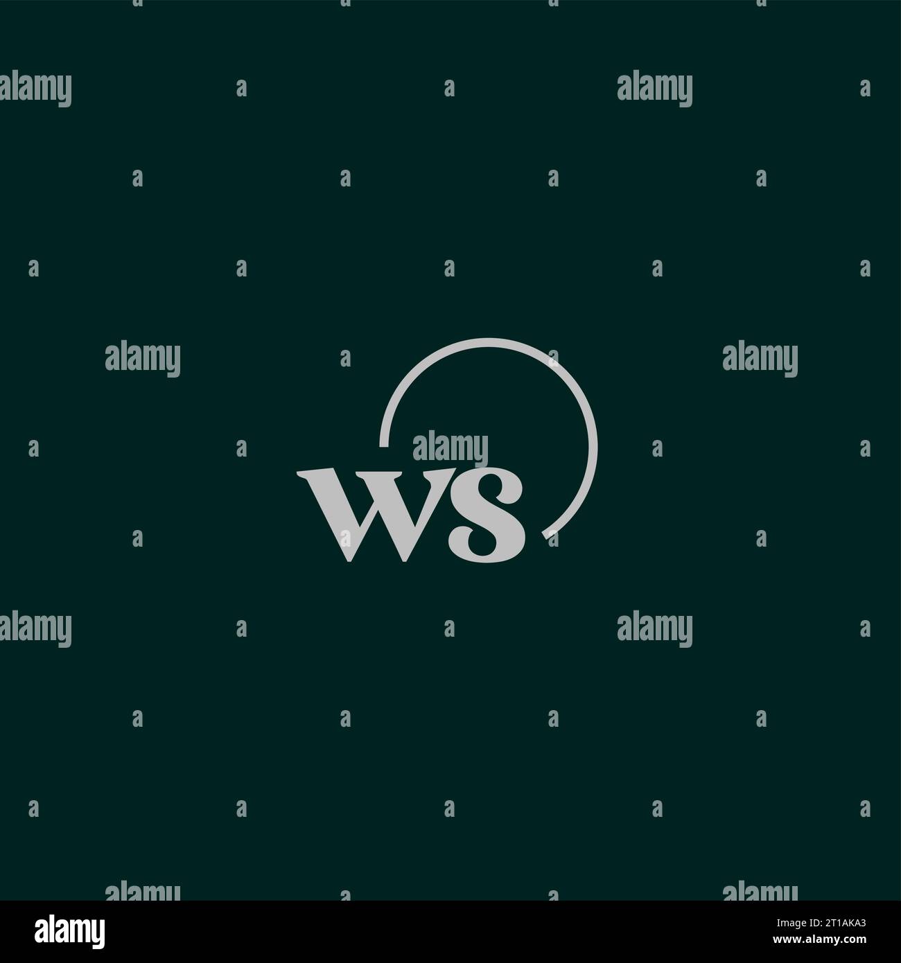 WS initiales logo monogramme idées de conception Illustration de Vecteur