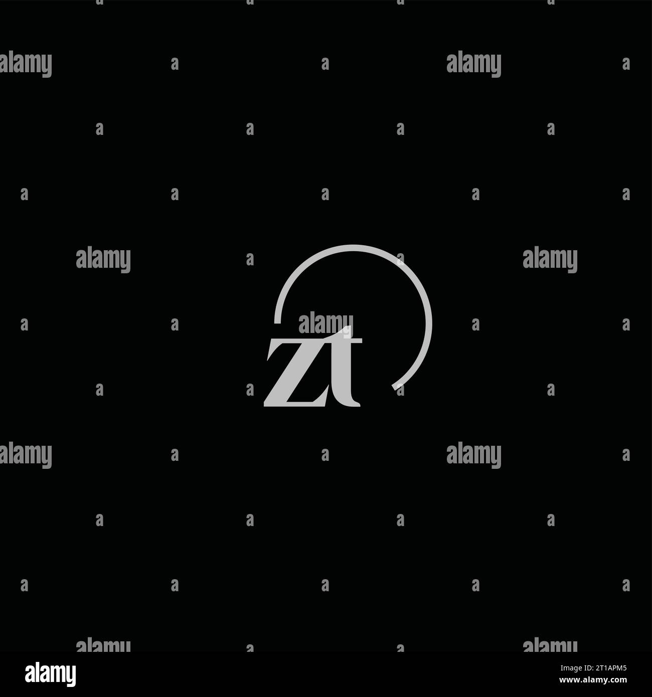 ZT initiales logo monogramme idées de conception Illustration de Vecteur