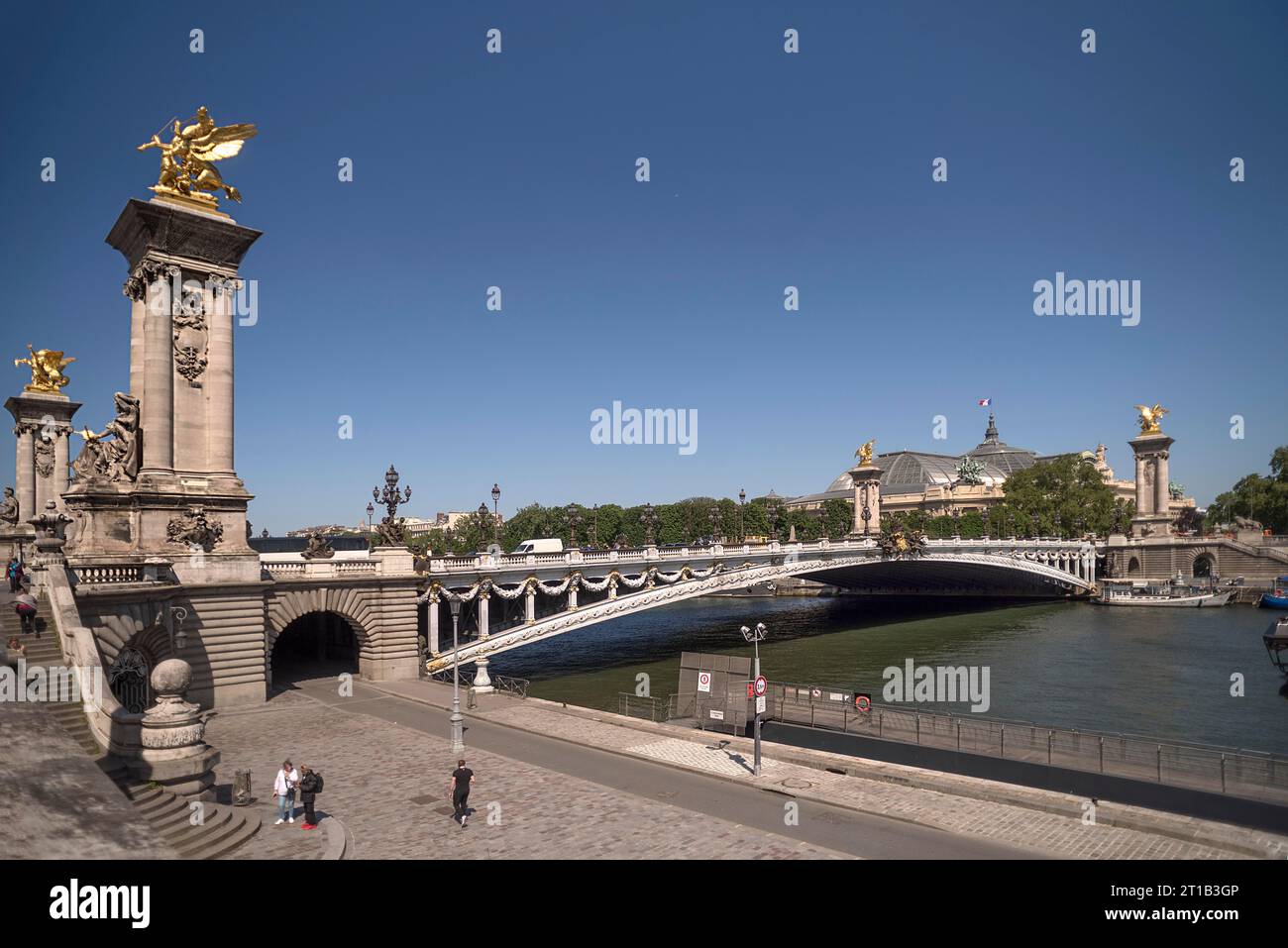 Pont de Seine Pont des Invalides, Paris, France Banque D'Images